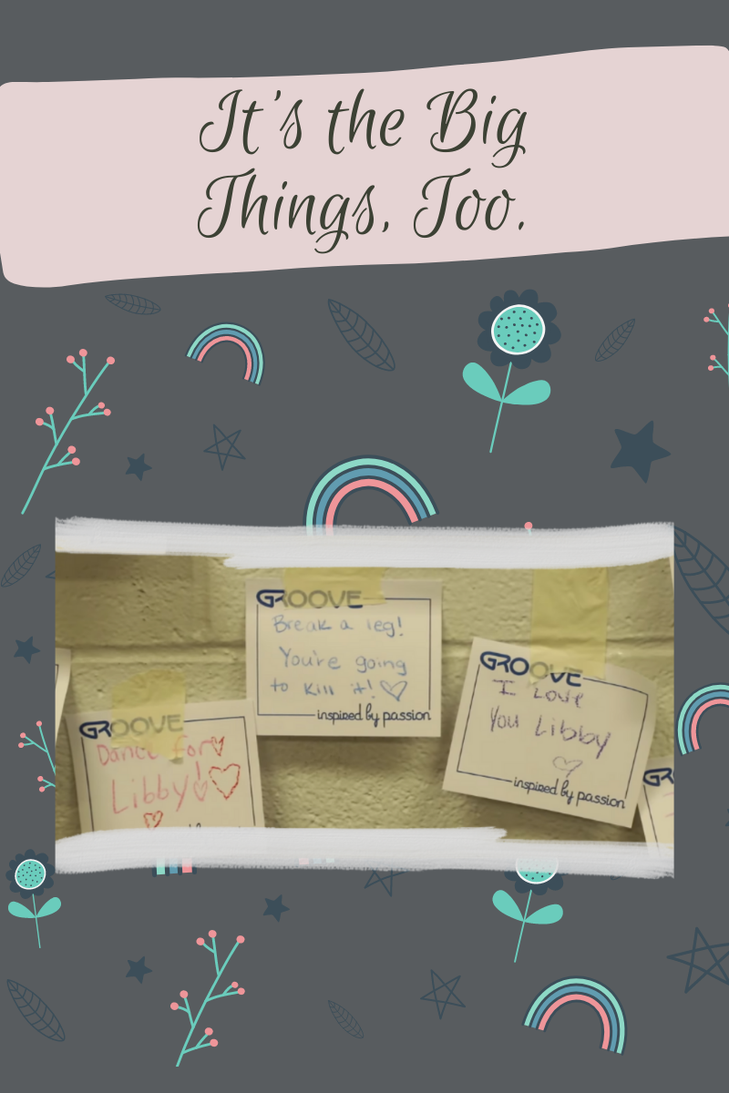 It’s the big things, too…