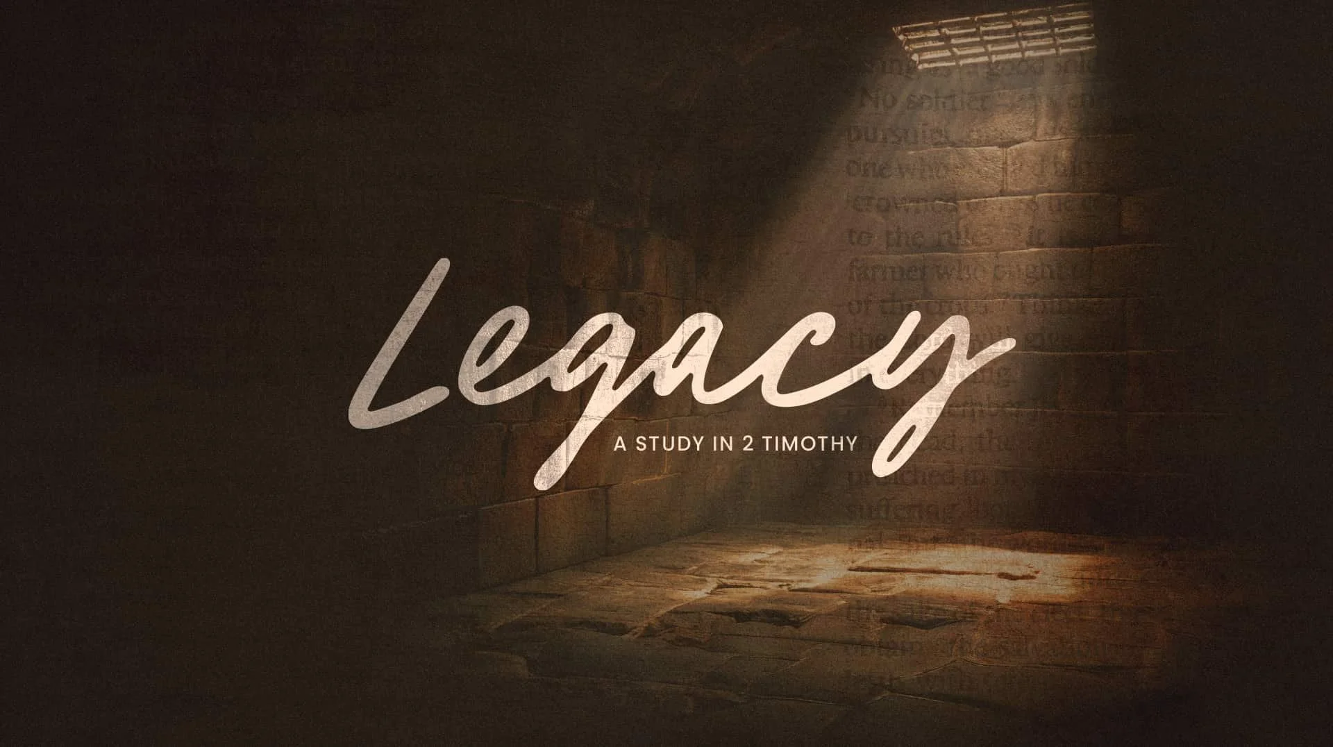 3-PART series from Reed Moore: We all want to live a life that matters. In Legacy, a three week series through 2 Timothy, we’ll uncover how faith and perseverance help us live with purpose today and leave a lasting impact tomorrow in our families, ou