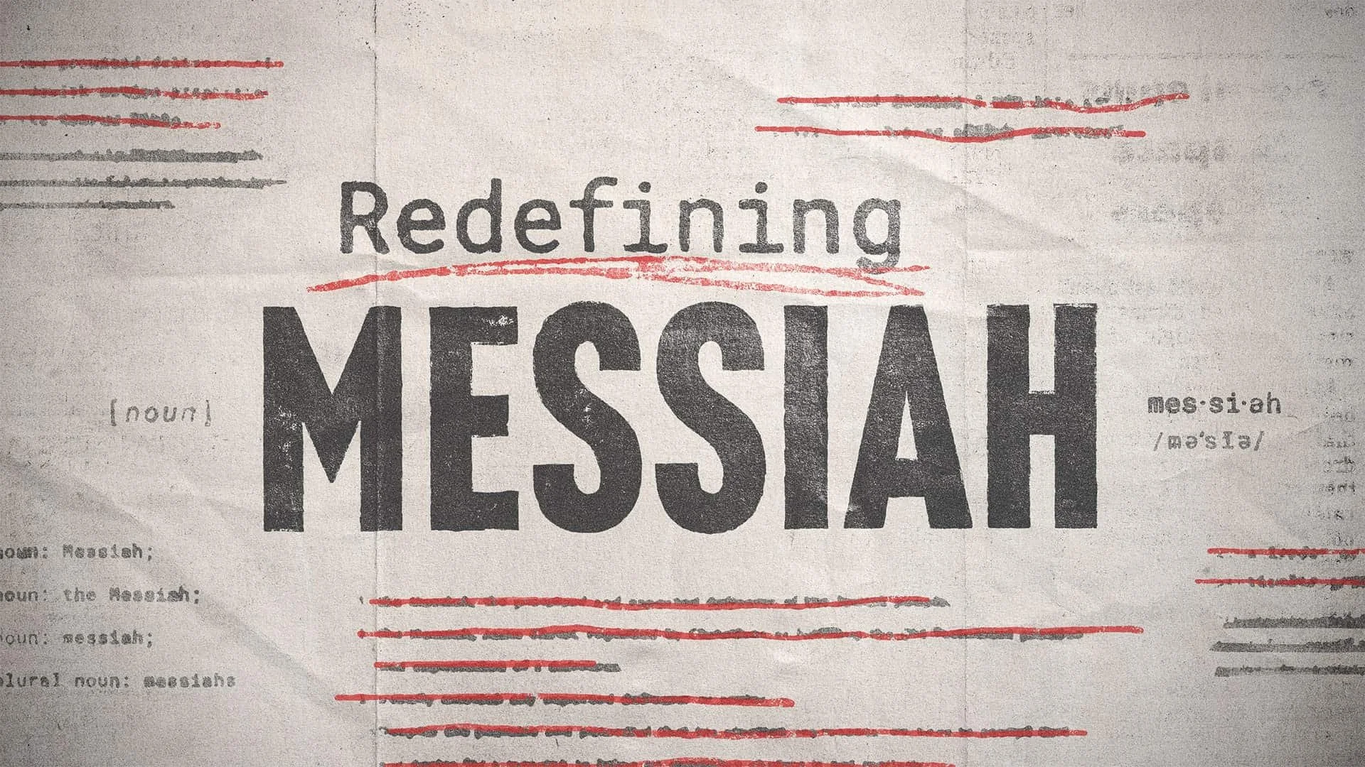 1-PART message from Andy Stanley: First-century Israel expected a king who would overthrow Rome. Jesus
offered a kingdom far bigger—and he had to redefine “Messiah” before
they could see it.