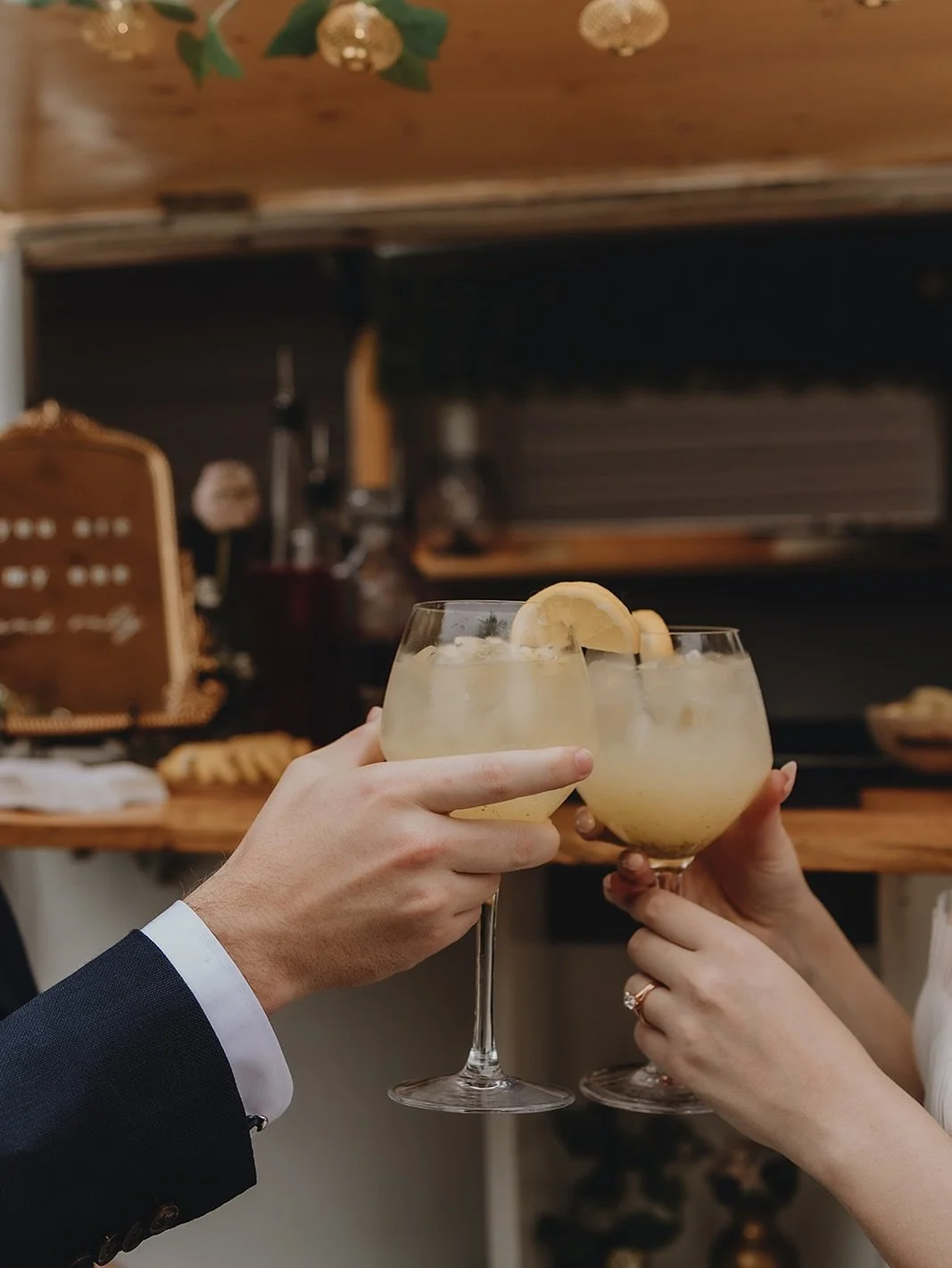 The Dew &amp; Lou 🍋 Fresh lemon, fragrant basil, and ice cubes that pack their own flavor! Summer approved sips 🌞 

📸 @silverpebblephotography 

#cocktails #weddingbar #bartender #mixology #cheers #wedding #wncwedding #ashevillewedding #drinks #le
