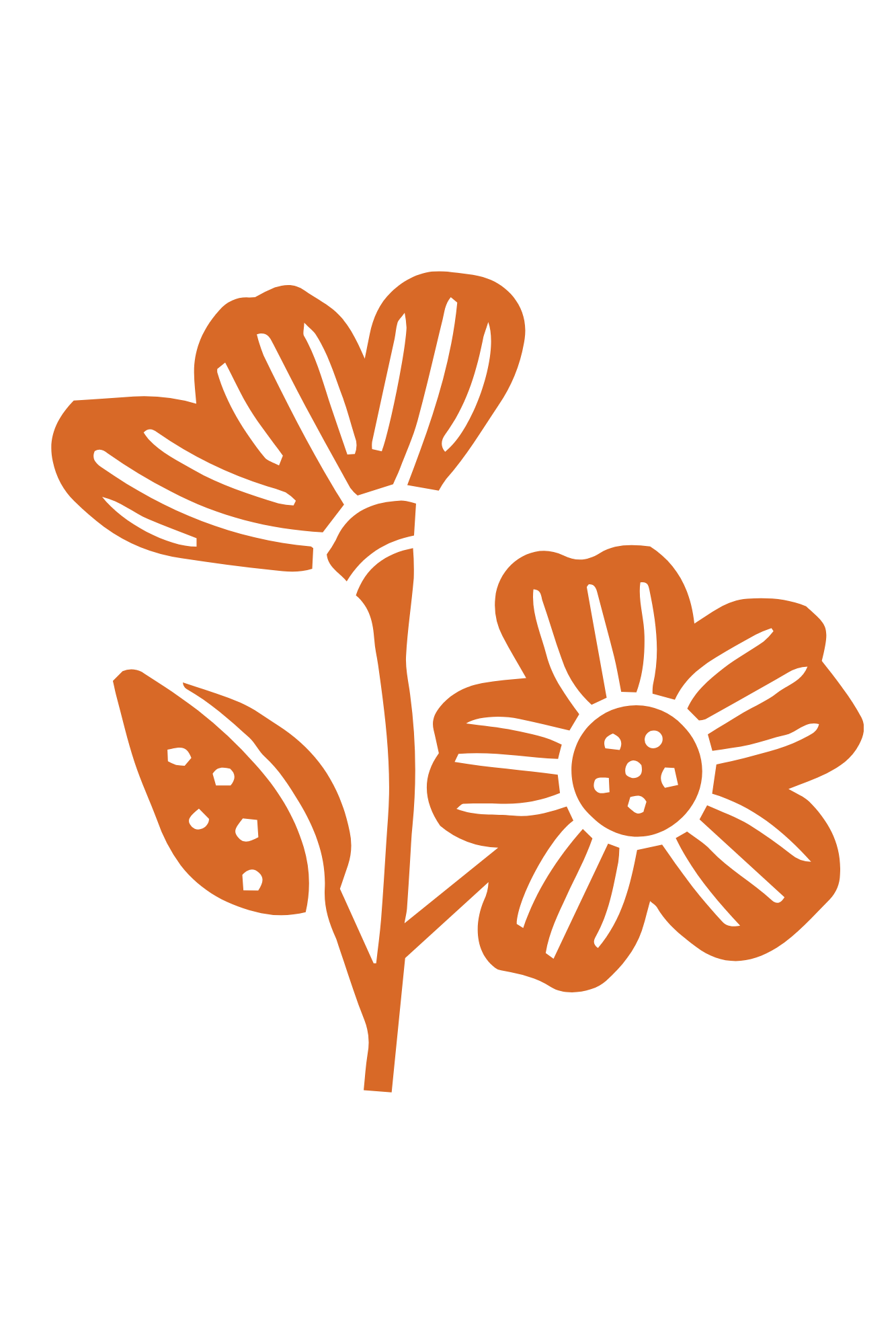 A stylized illustration of a flower with eleven petals in gray color and a circular center.