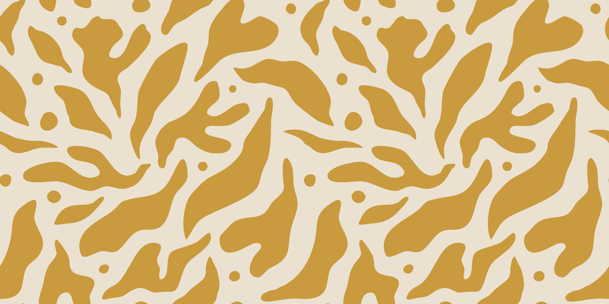 Abstract pattern resembling animal print, with irregular brown spots on a beige background.