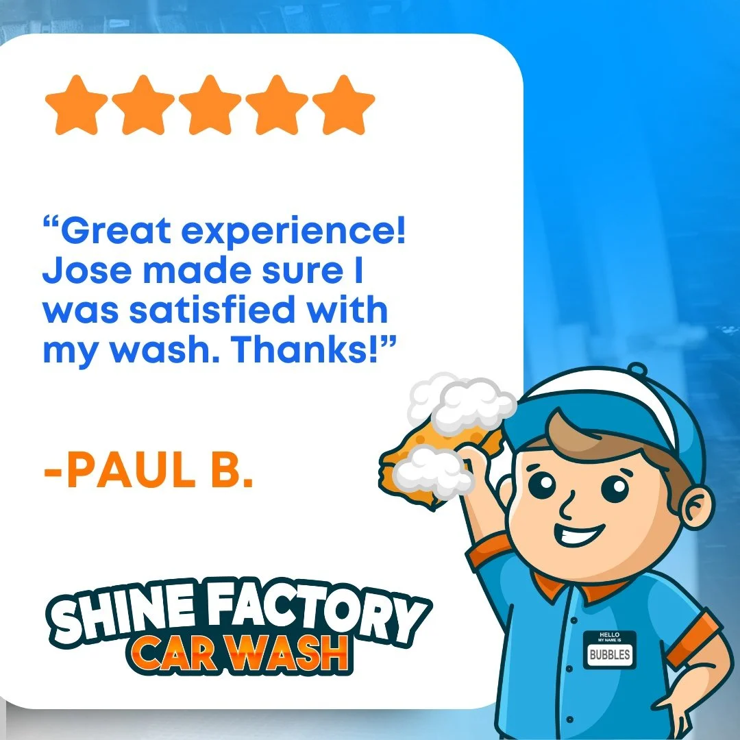 Nothing makes us happier than seeing our customers drive away with a spotless shine and a big smile. At Shine Factory Car Wash, your satisfaction is always our top priority!

📍1501 S Morgan Rd, Oklahoma City, OK 73128
📍3801 N MacArthur Blvd, Warr A