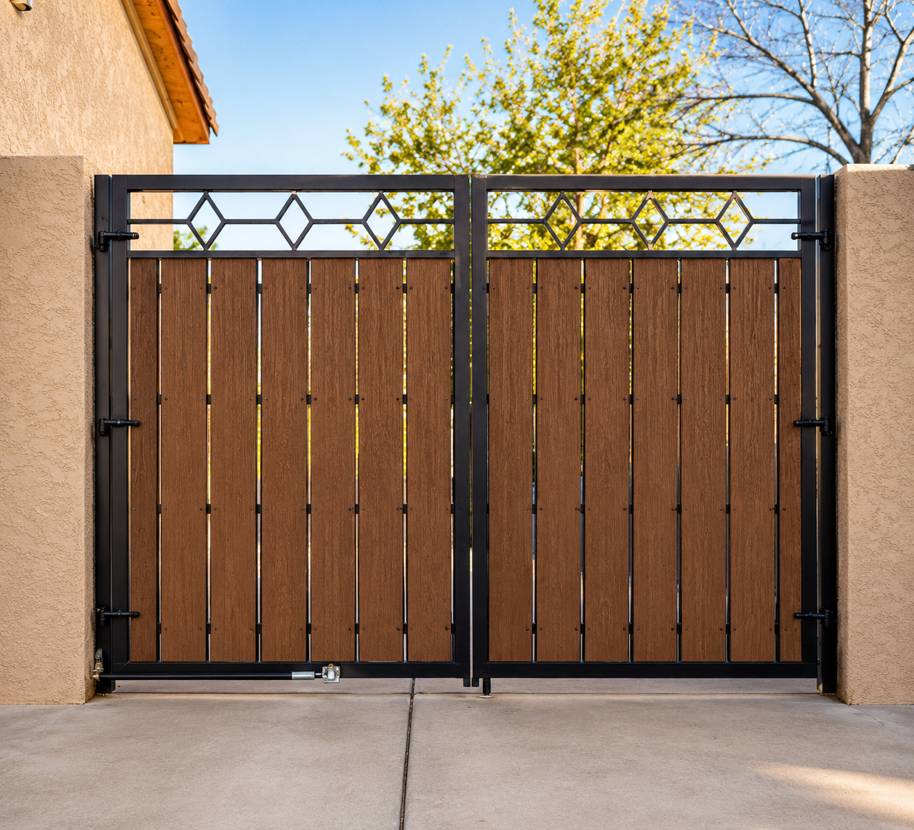 custom walkthrough metal wood gate fence orange county.png