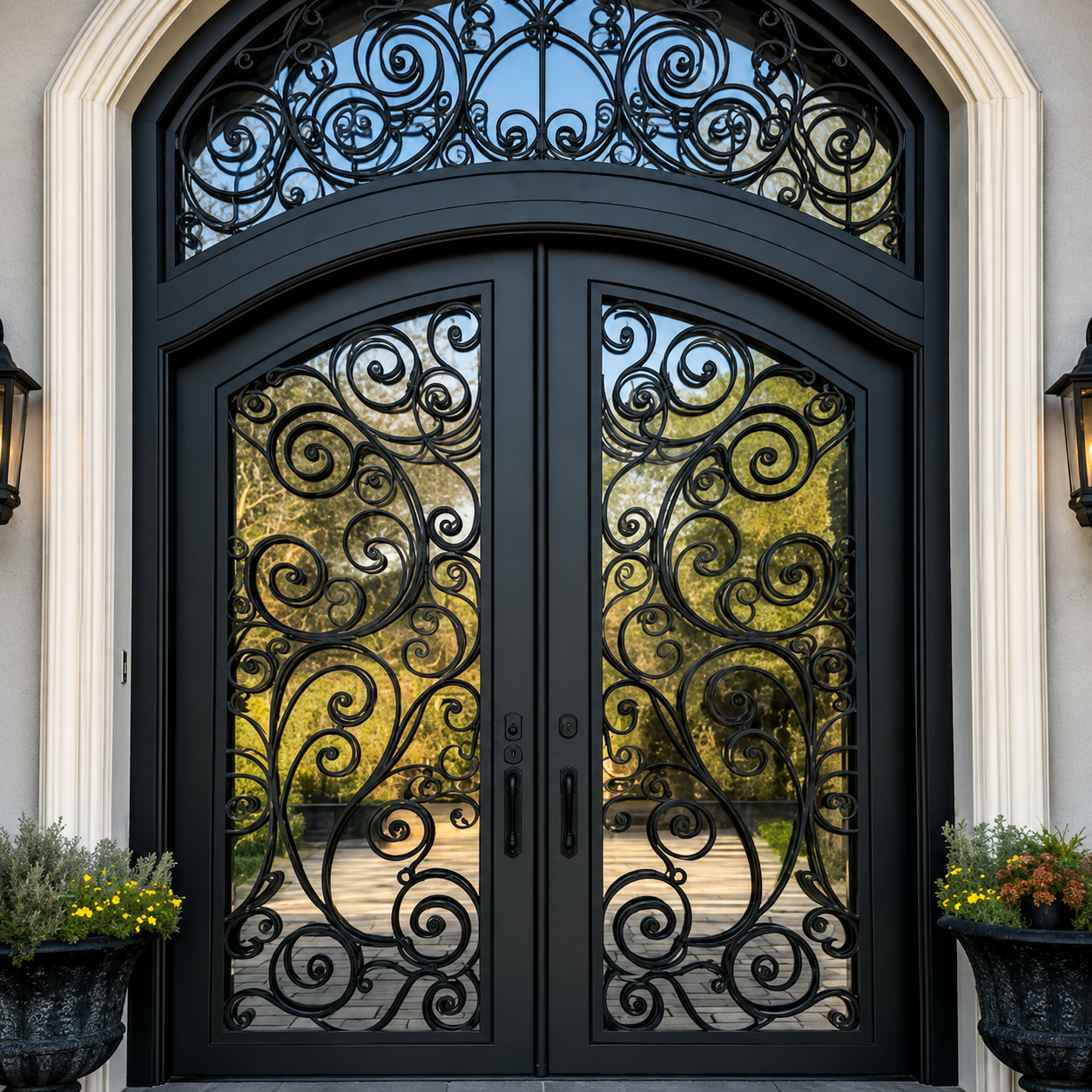 custom wrought iron tuscan front entry doors.png