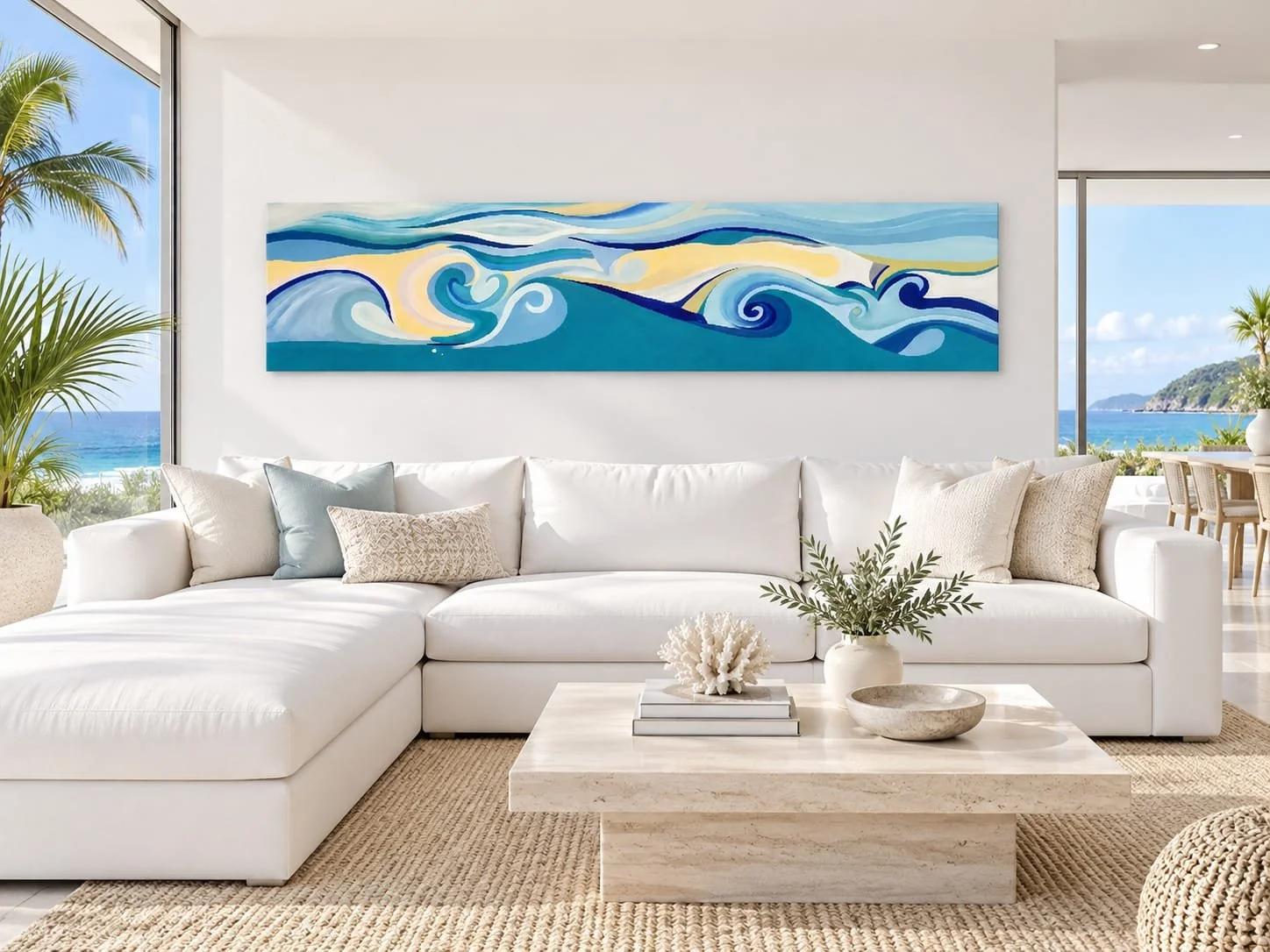 Wave curls 72" x 18"