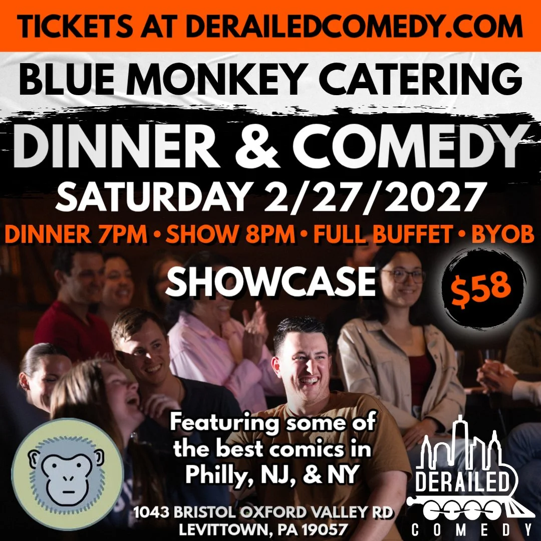 Saturday, February 27, 2027 @ 8PM (Dinner at 7:00PM) - Blue Monkey Catering - Levittown, PA - $58