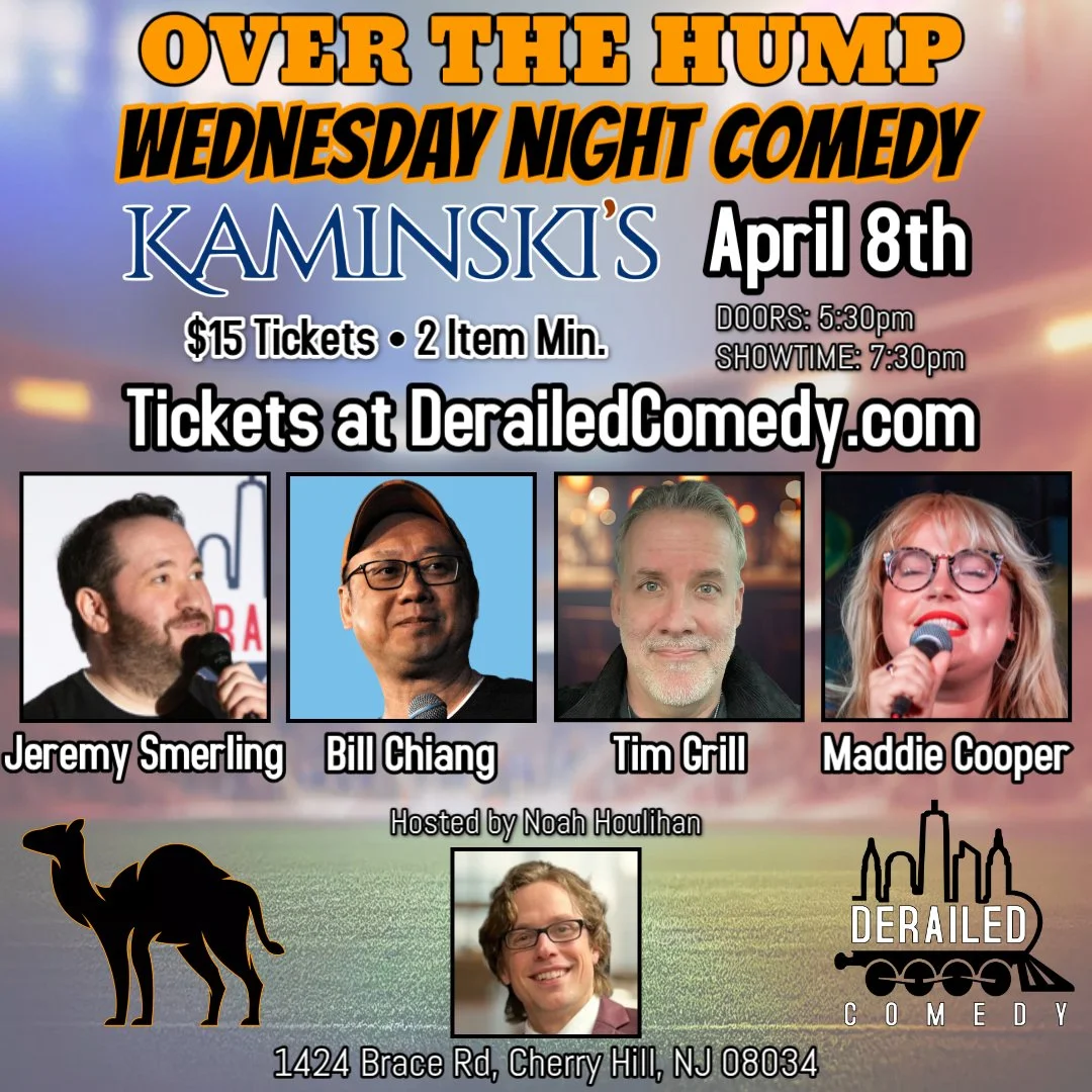 Wednesday, April 8, 2025 @ 7:30PM (Seating at 5:30PM) - Kaminski's Sports Bar & Restaurant - Cherry Hill, NJ - $15