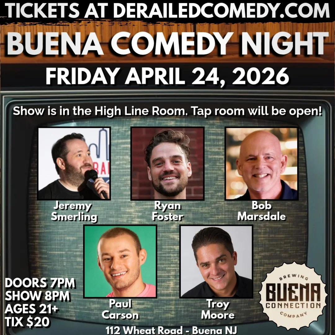 Friday, April 24, 2026 @ 8PM (Doors at 7PM) - Buena Connection Brewing Company - Buena, NJ - $20