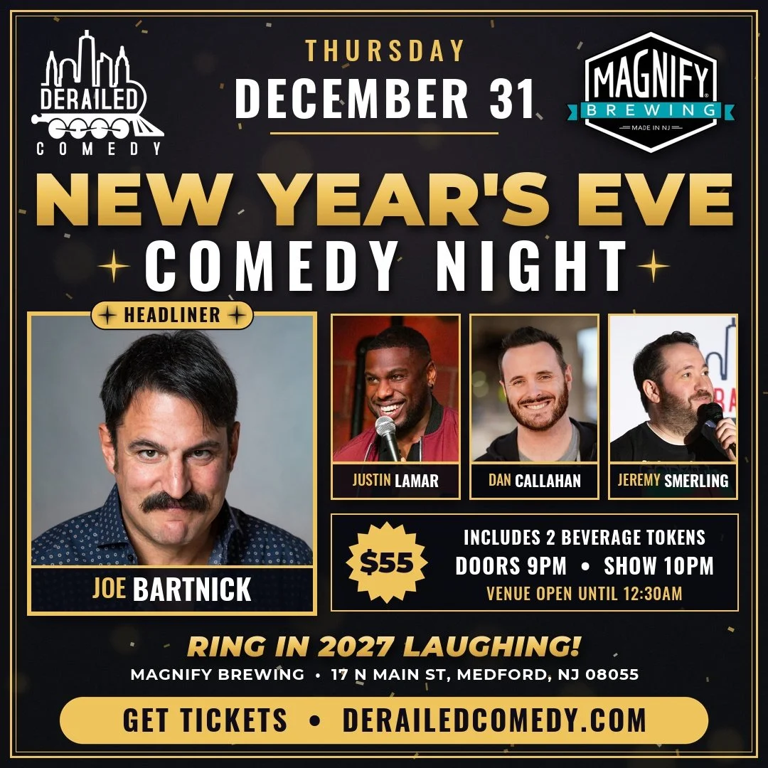 New Year's Eve - Thursday, December 31, 2026 @ 10PM (Doors at 9:00PM) - Magnify Brewing - Medford, NJ - $55 (Includes 2 Drink Tokens)