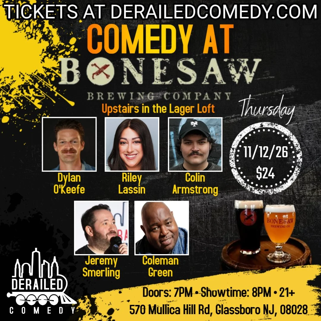 Thursday, November 12, 2026 @ 8PM (Doors at 7PM) - Bonesaw Brewing Company - Glassboro, NJ - $24