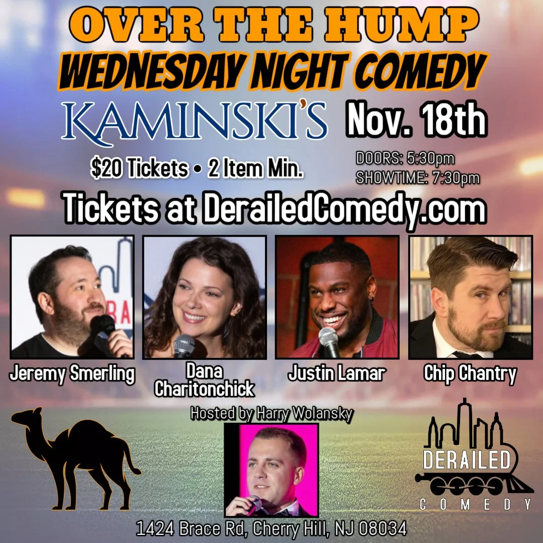 Wednesday, November 18, 2026 @ 7:30PM (Seating at 5:30PM) - Kaminski's Sports Bar & Restaurant - Cherry Hill, NJ - $20