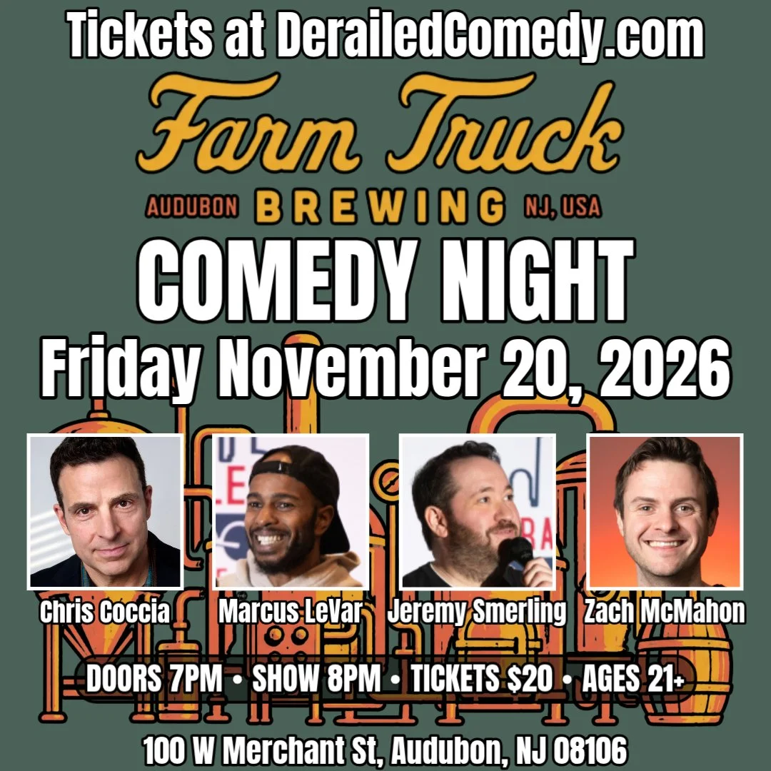 Friday November 20, 2026 @ 8PM (Doors at 7PM) - Farm Truck Brewing Company - Audubon, NJ - $20