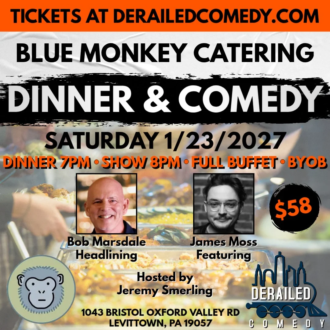 Saturday, January 23, 2027 @ 8PM (Dinner at 7:00PM) - Blue Monkey Catering - Levittown, PA - $58