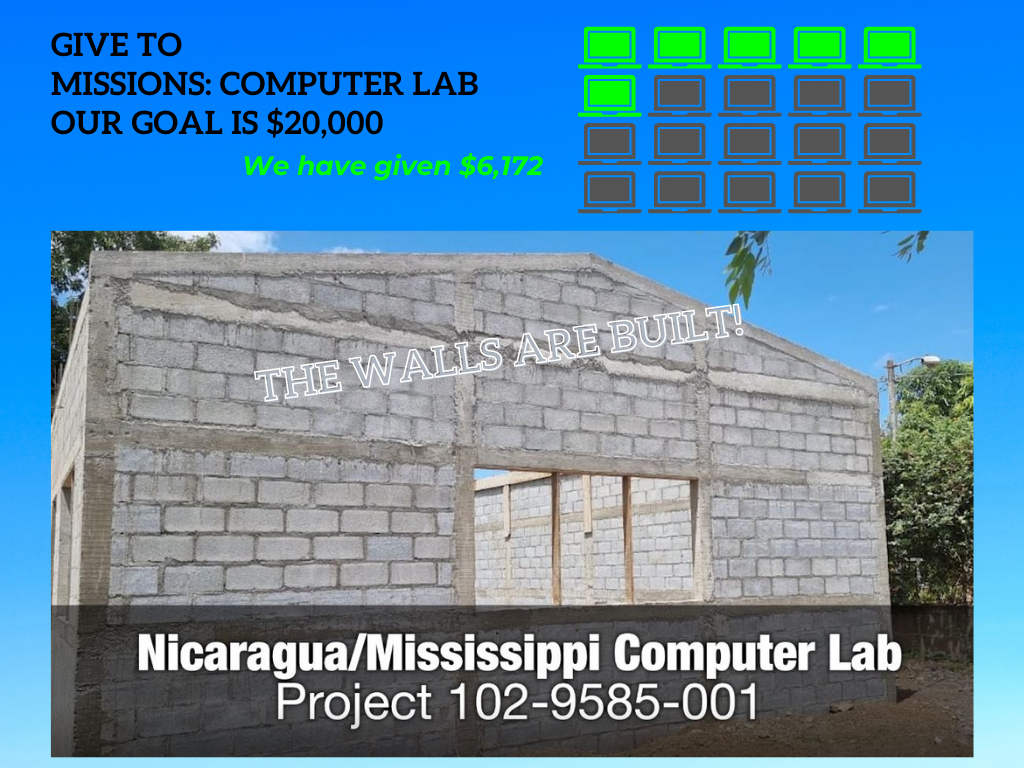 Computer Lab/Training Center in Nicaragua. ChristWay gave $23,513 to this project!