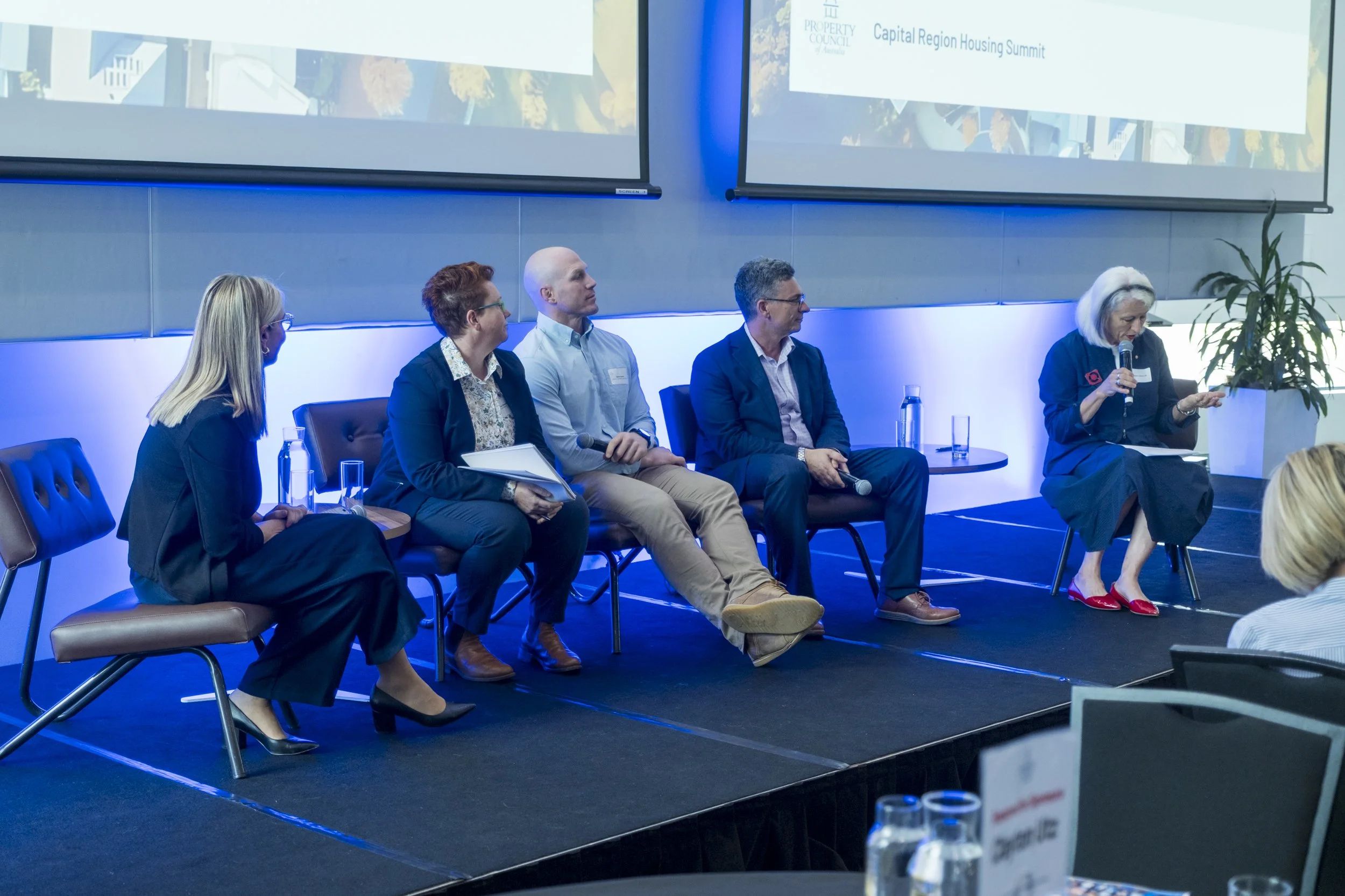 David Pocock on a housing summit panel discussion