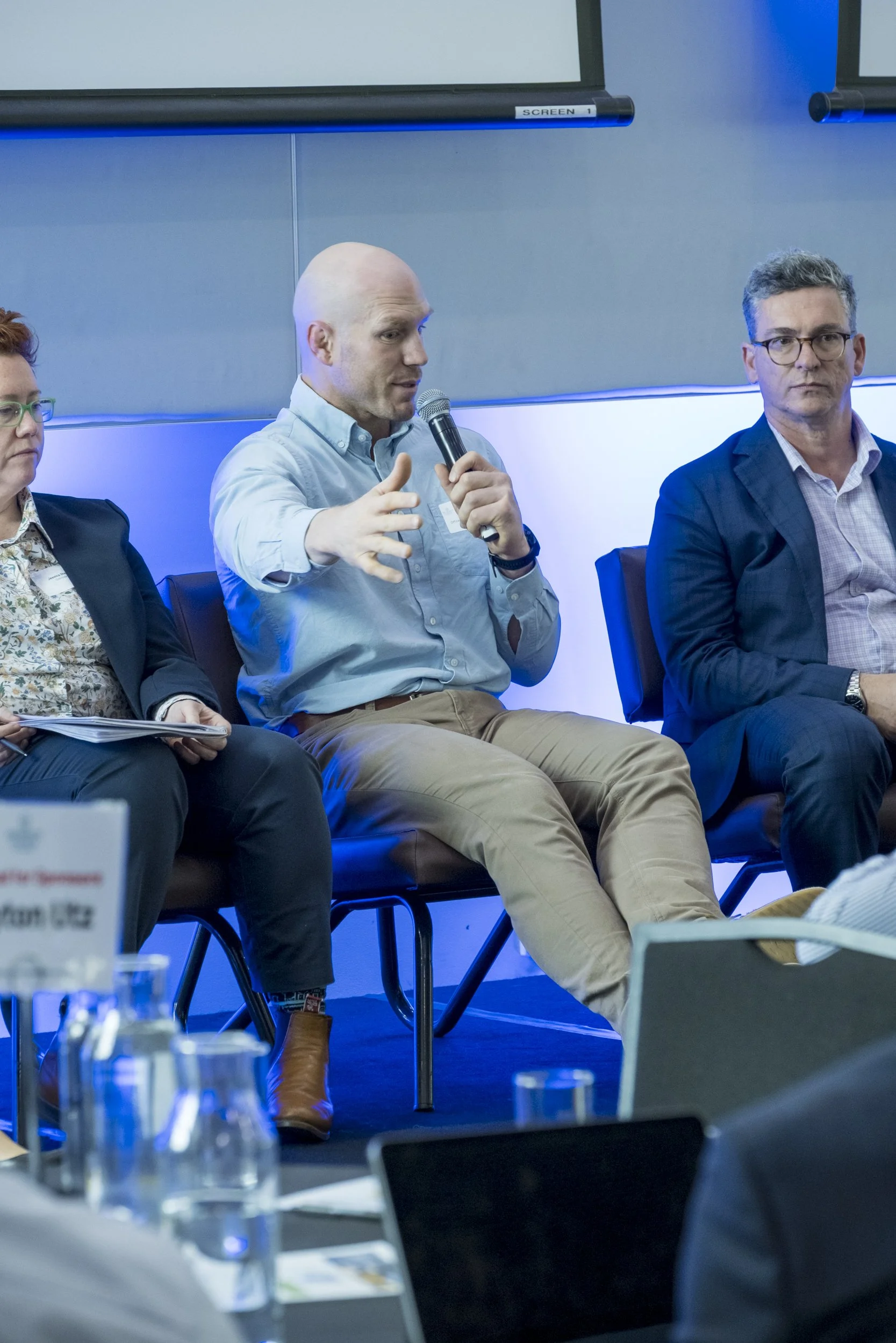 David Pocock on a housing summit panel discussion