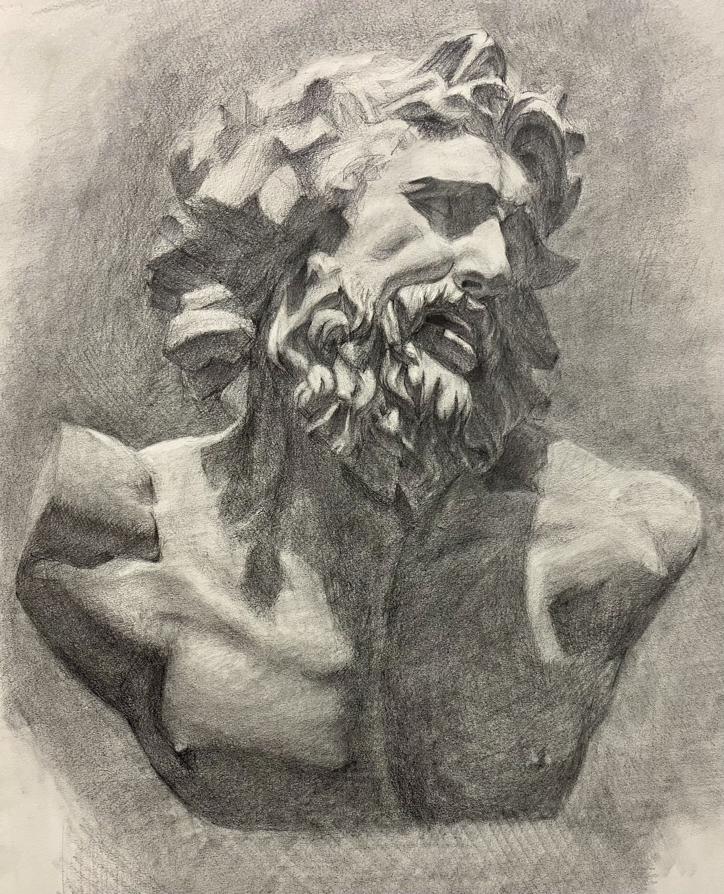 Laocoön, 2021. 
Graphite on paper. 
36.9 x 39.1 cm | 14.5 x 15.4 in.