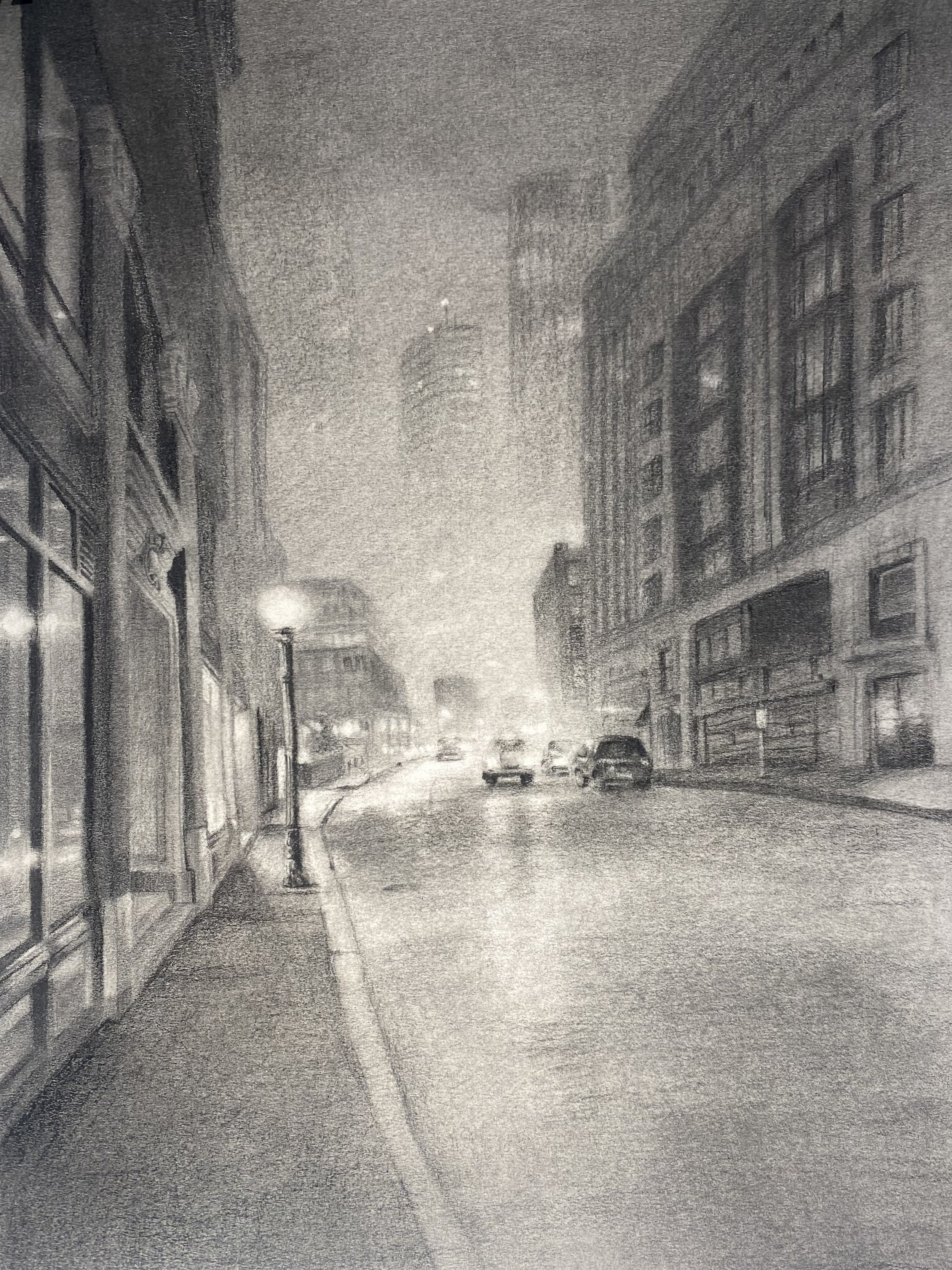 After Dark, 2023.
Graphite on paper.
27.9 x 35.6 cm | 11 x 14 in.