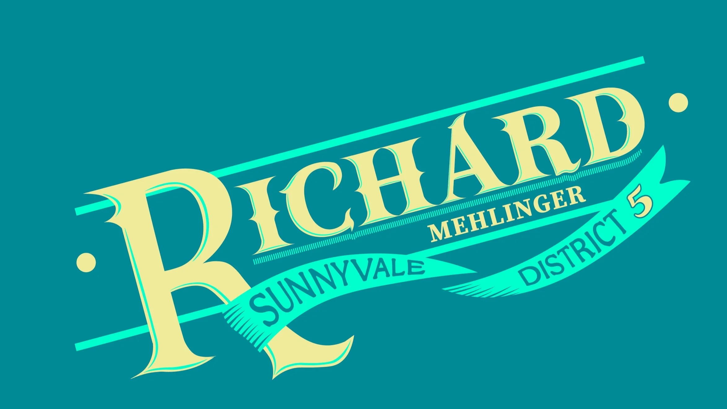 A campaign logo reading "Richard Mehlinger, Sunnyvale District 5"