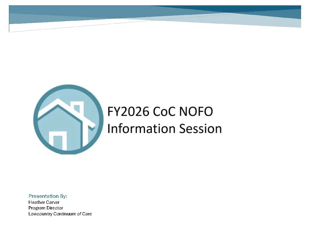 Lowcountry CoC NOFO Informational Session