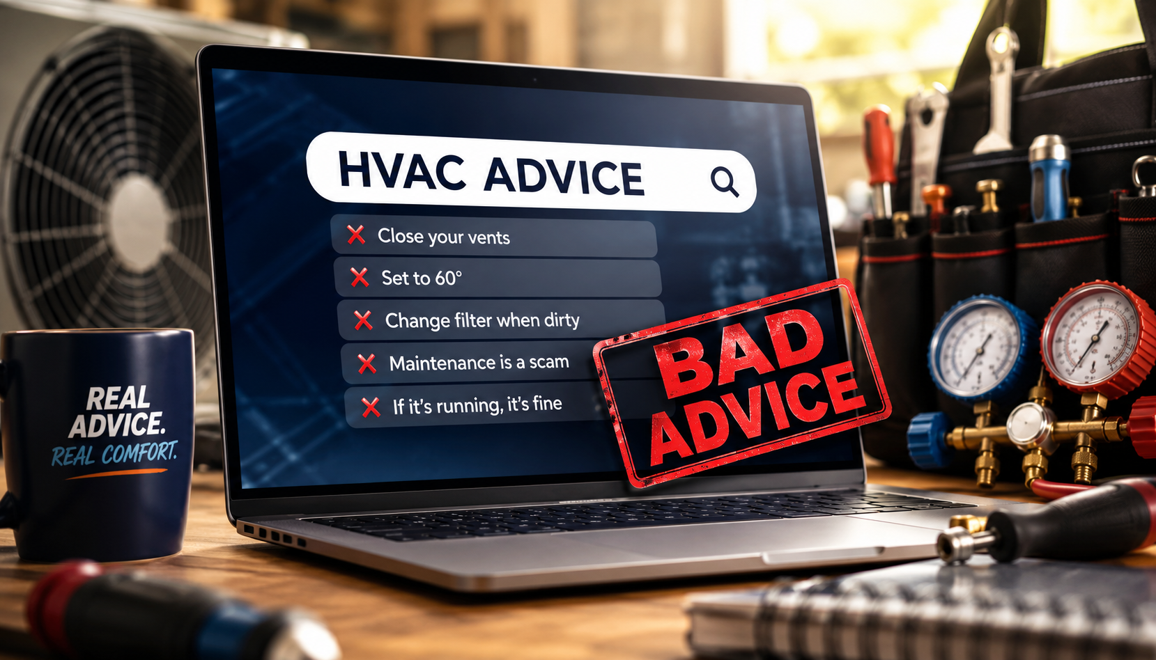 A Ranking of Terrible HVAC Advice We Found on the Internet