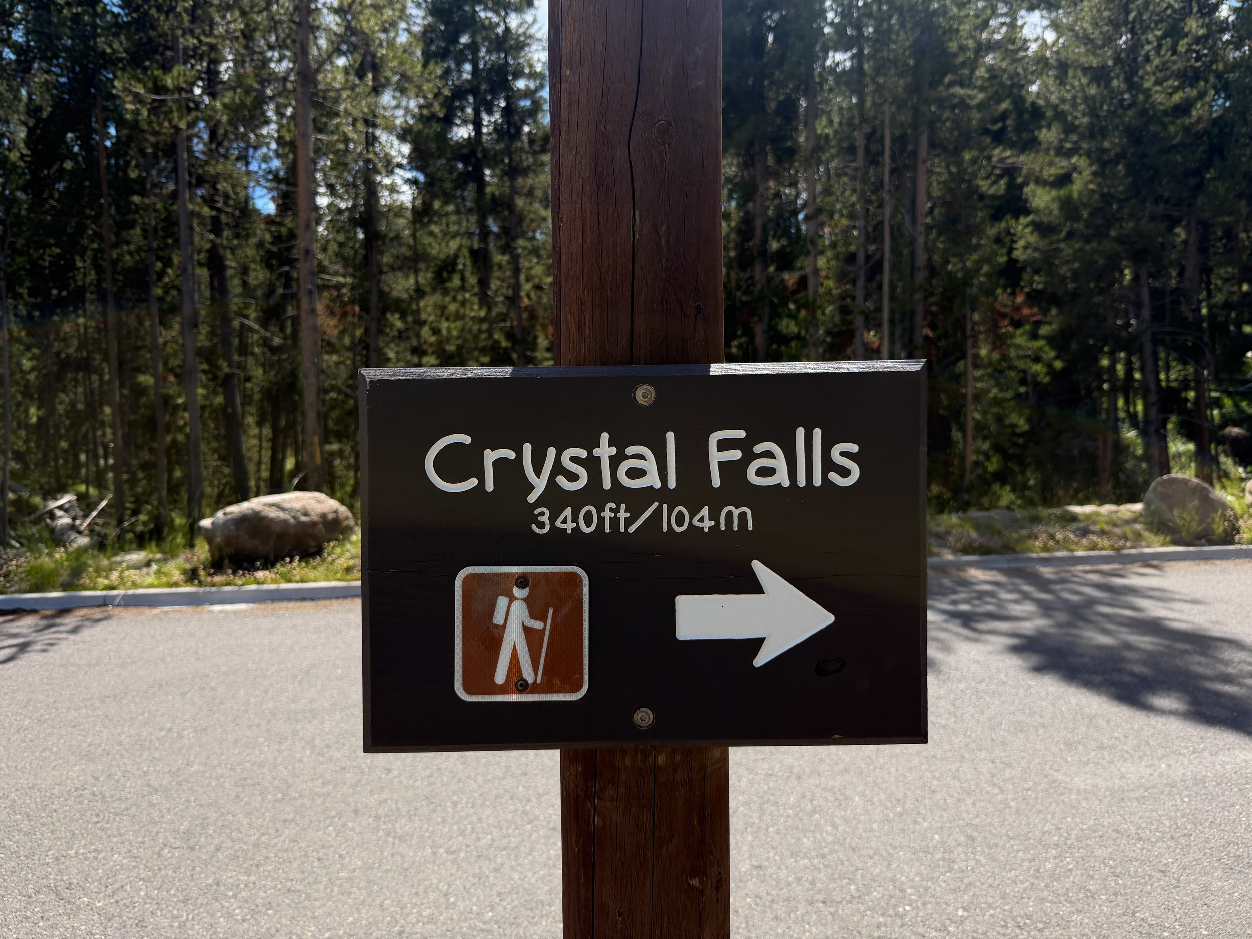 Crystal Falls North Rim Trail Yellowstone National Park Wyoming