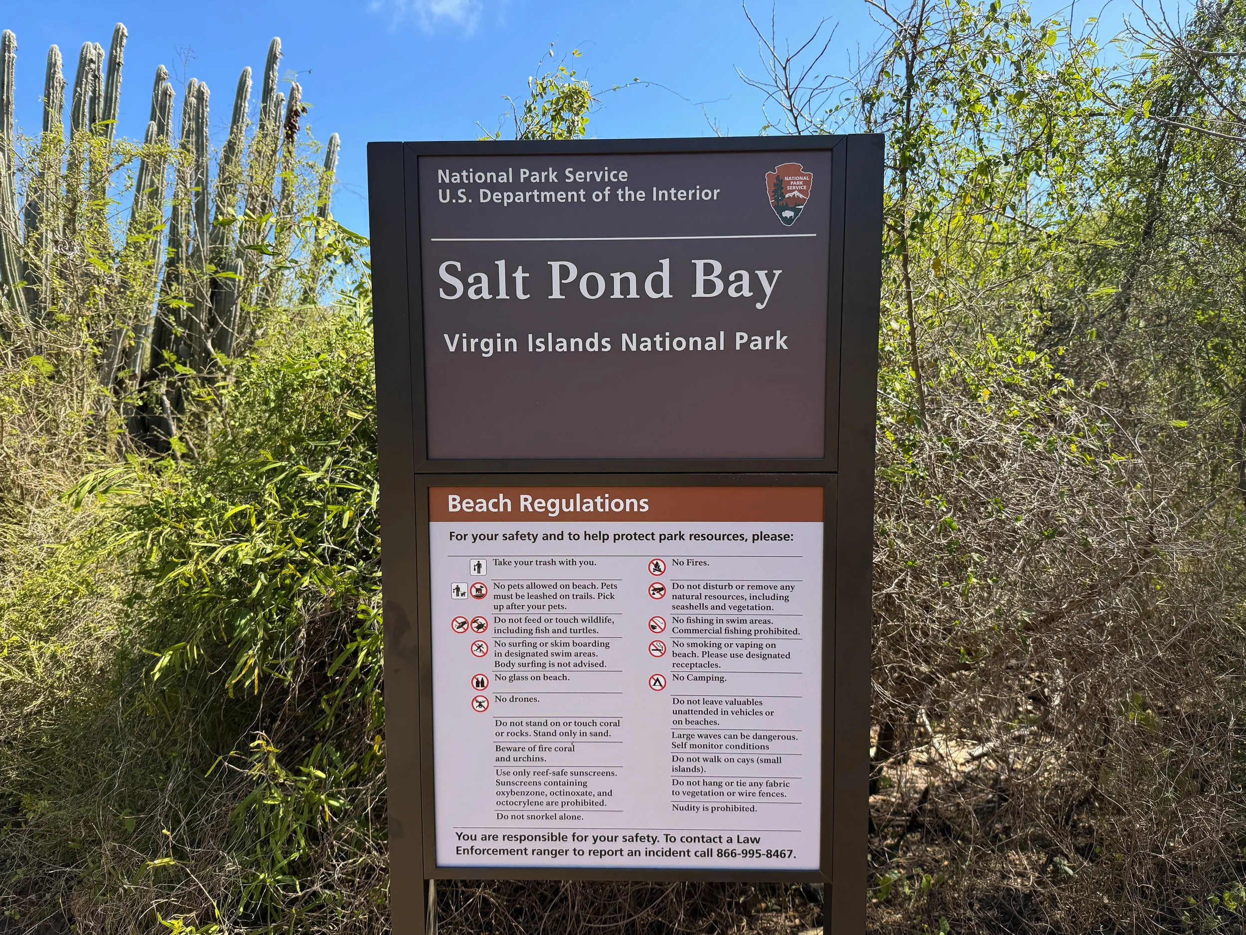 Drunk Bay Trailhead Virgin Islands National Park