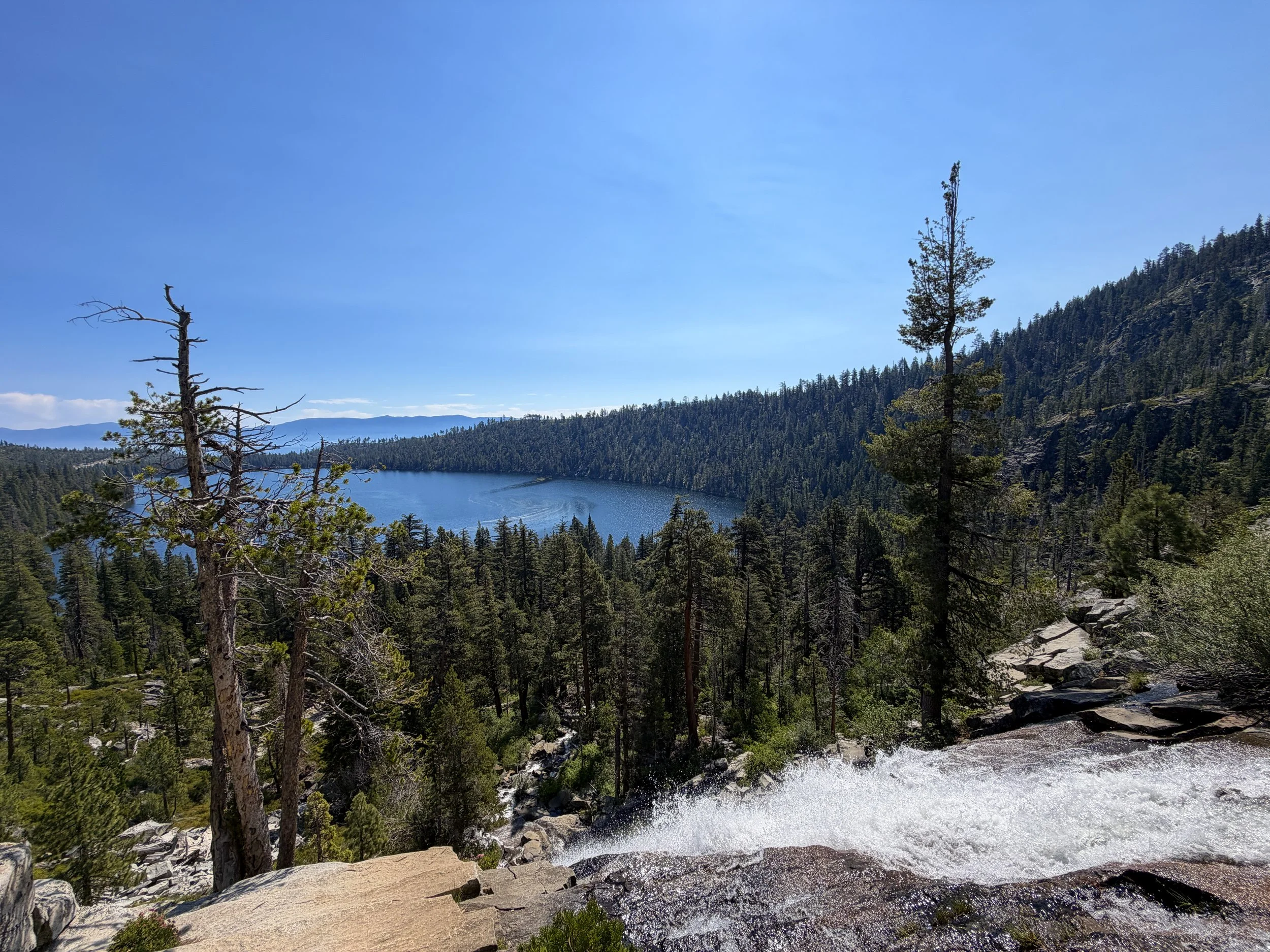 Top of Cascade Falls Lake Tahoe California