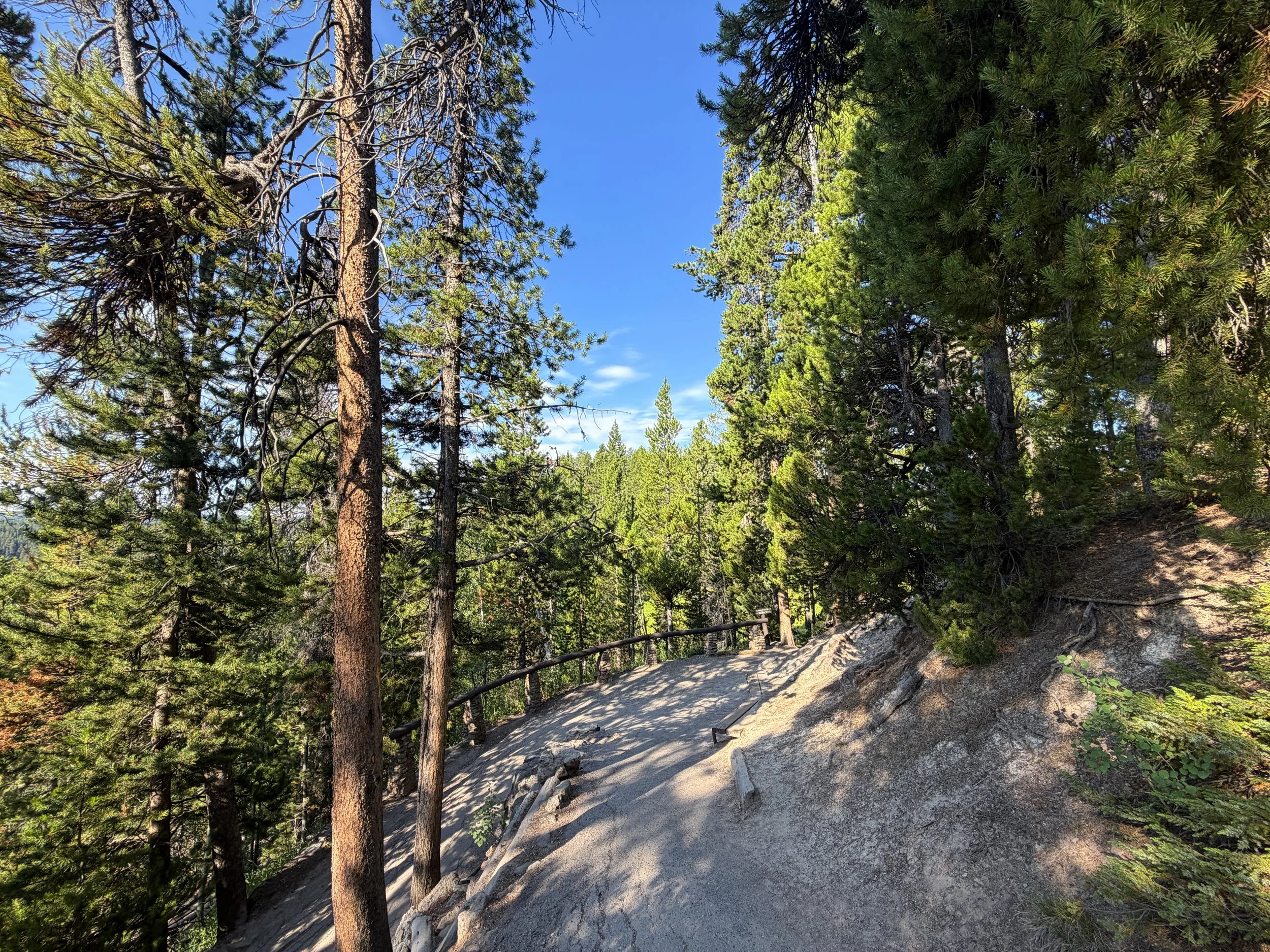 Brink of the Lower Falls Trail Yellowstone National Park Wyoming
