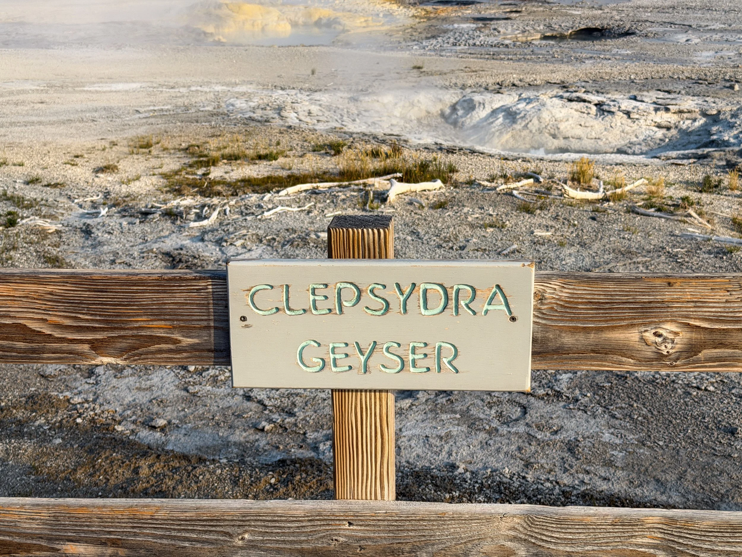 Clepsydra Geyser Fountain Paint Pot Trail Yellowstone National Park Wyoming