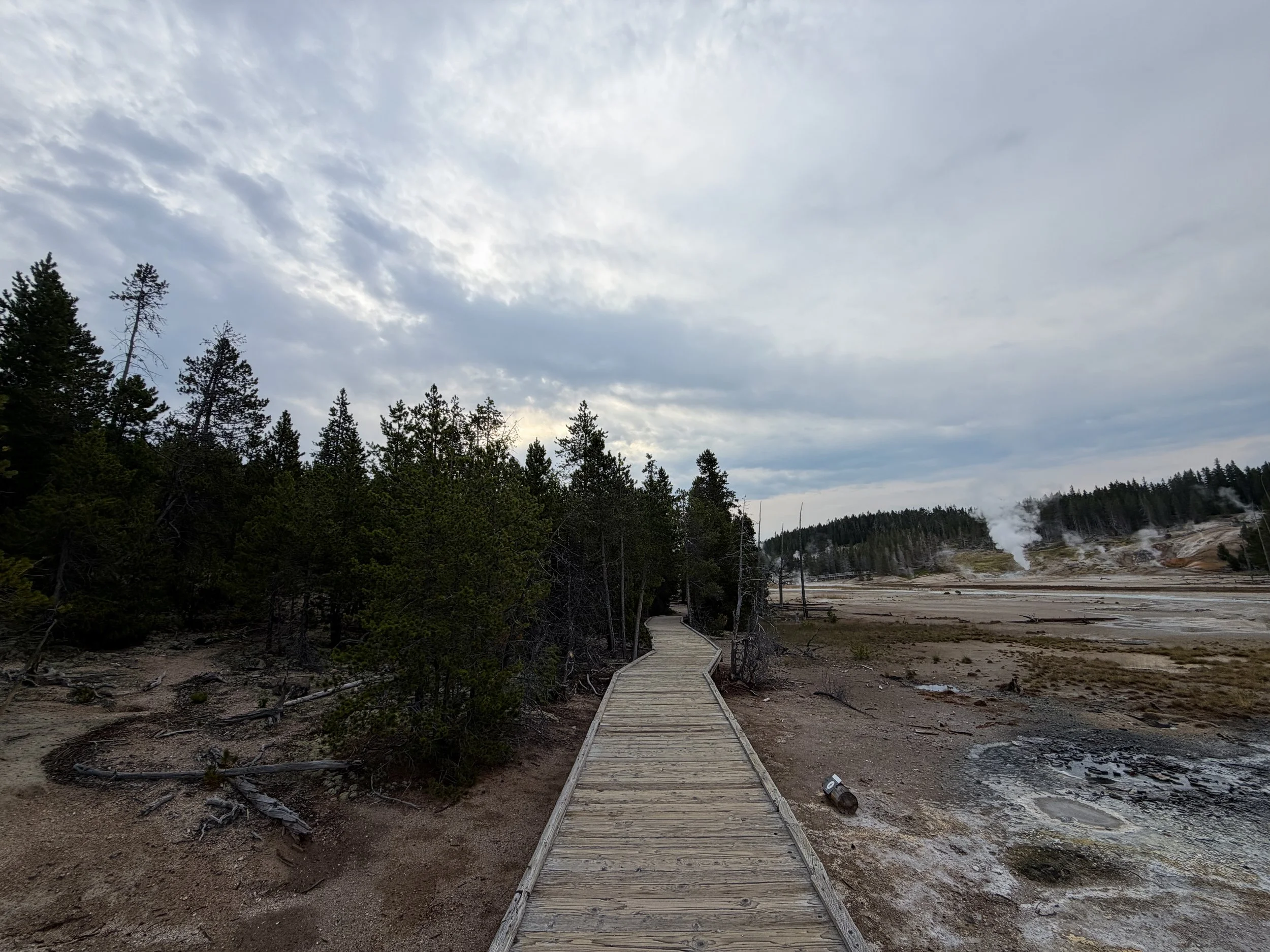 Porcelain Basin Boardwalk Trail Yellowstone National Park Wyoming