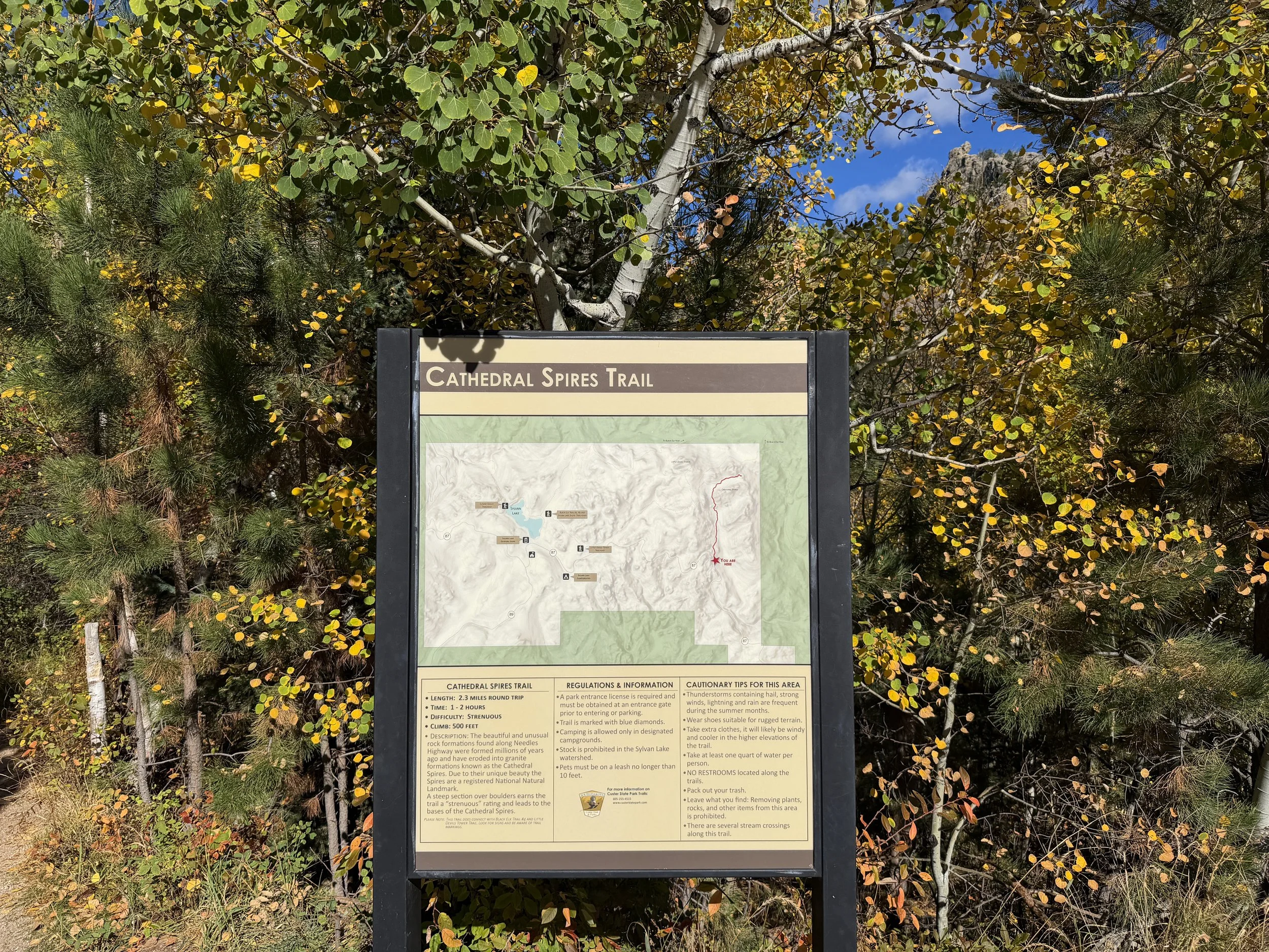 Cathedral Spires Trailhead Custer State Park Black Hills South Dakota