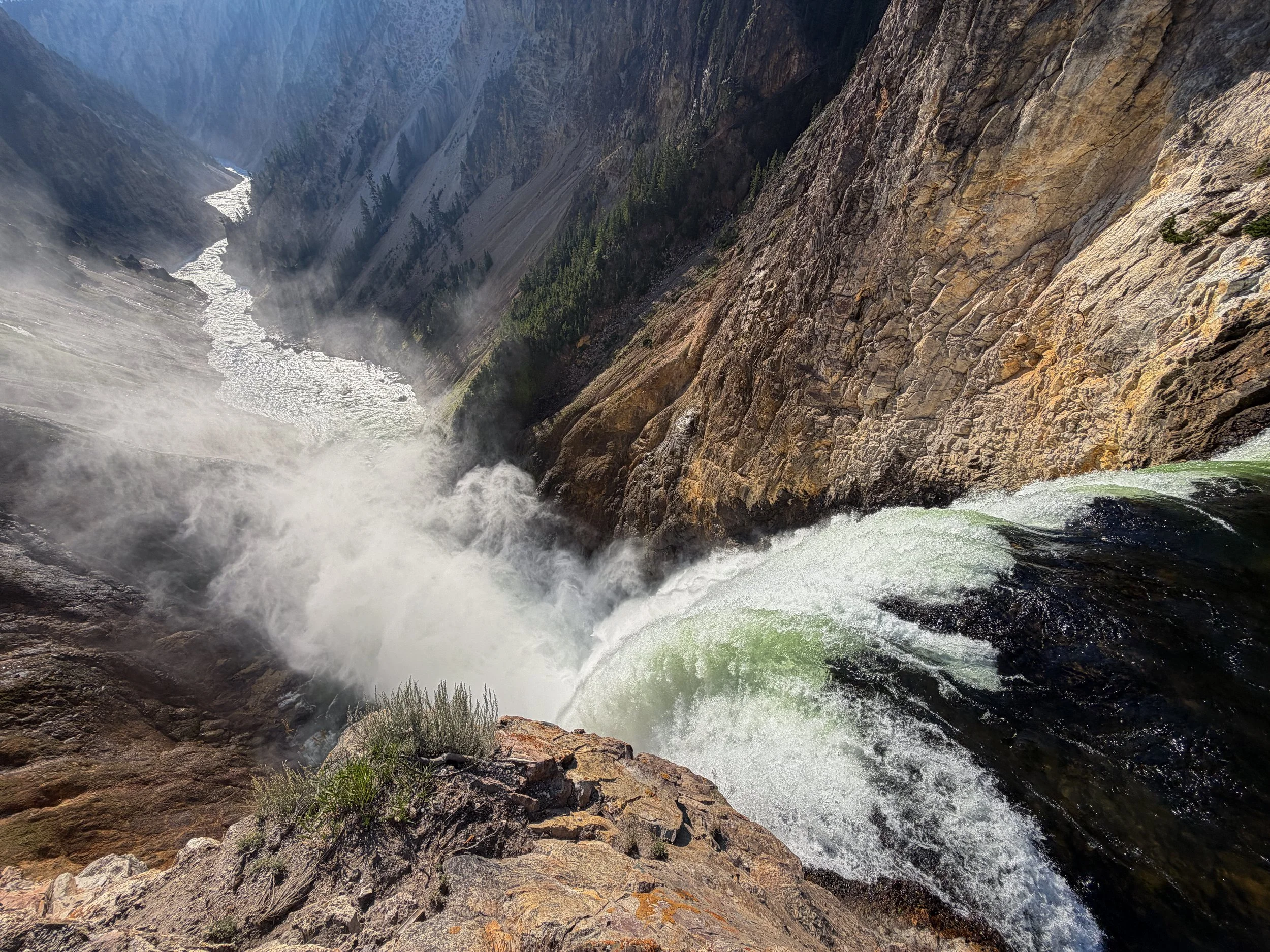 Brink of the Lower Falls Yellowstone National Park Wyoming