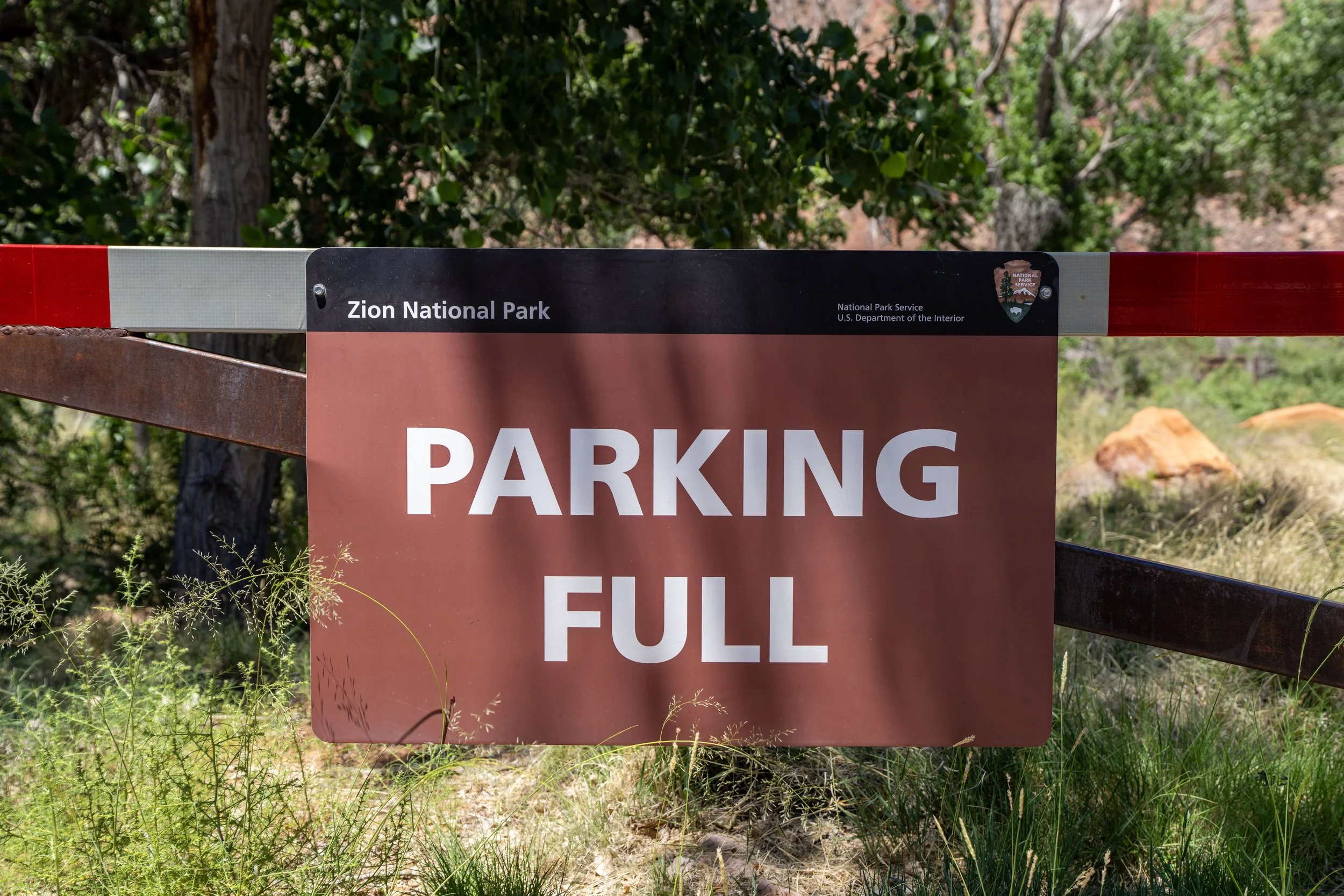 Full Parking Sign Zion National Park