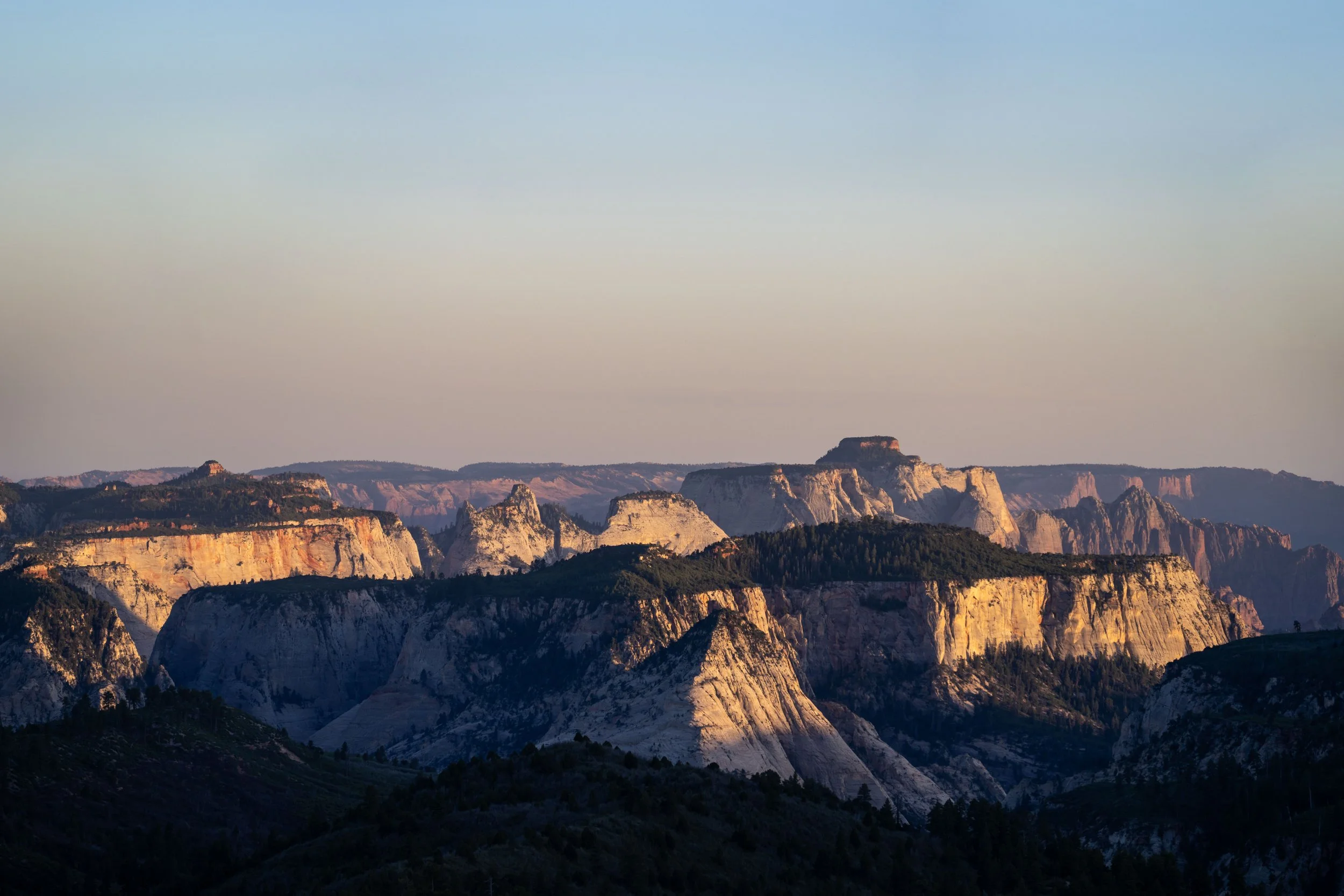 Lava Point Overlook Sunset Zion National Park