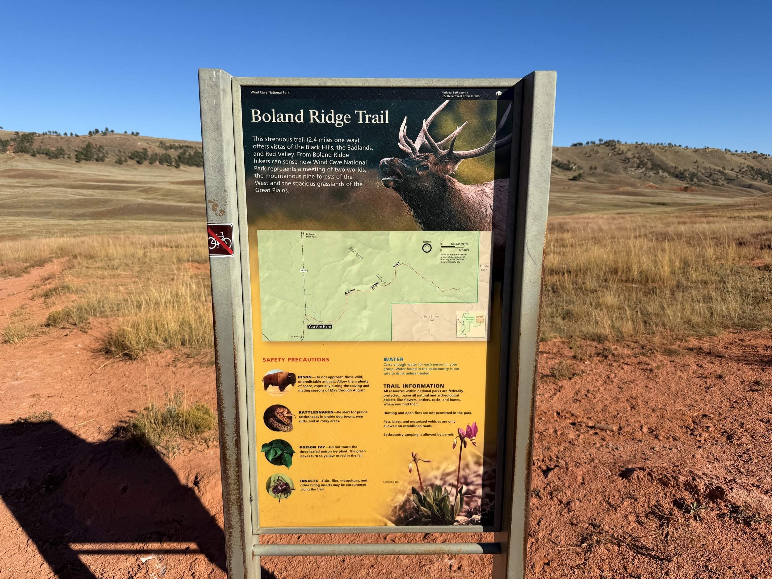 Boland Ridge Trailhead Wind Cave National Park South Dakota