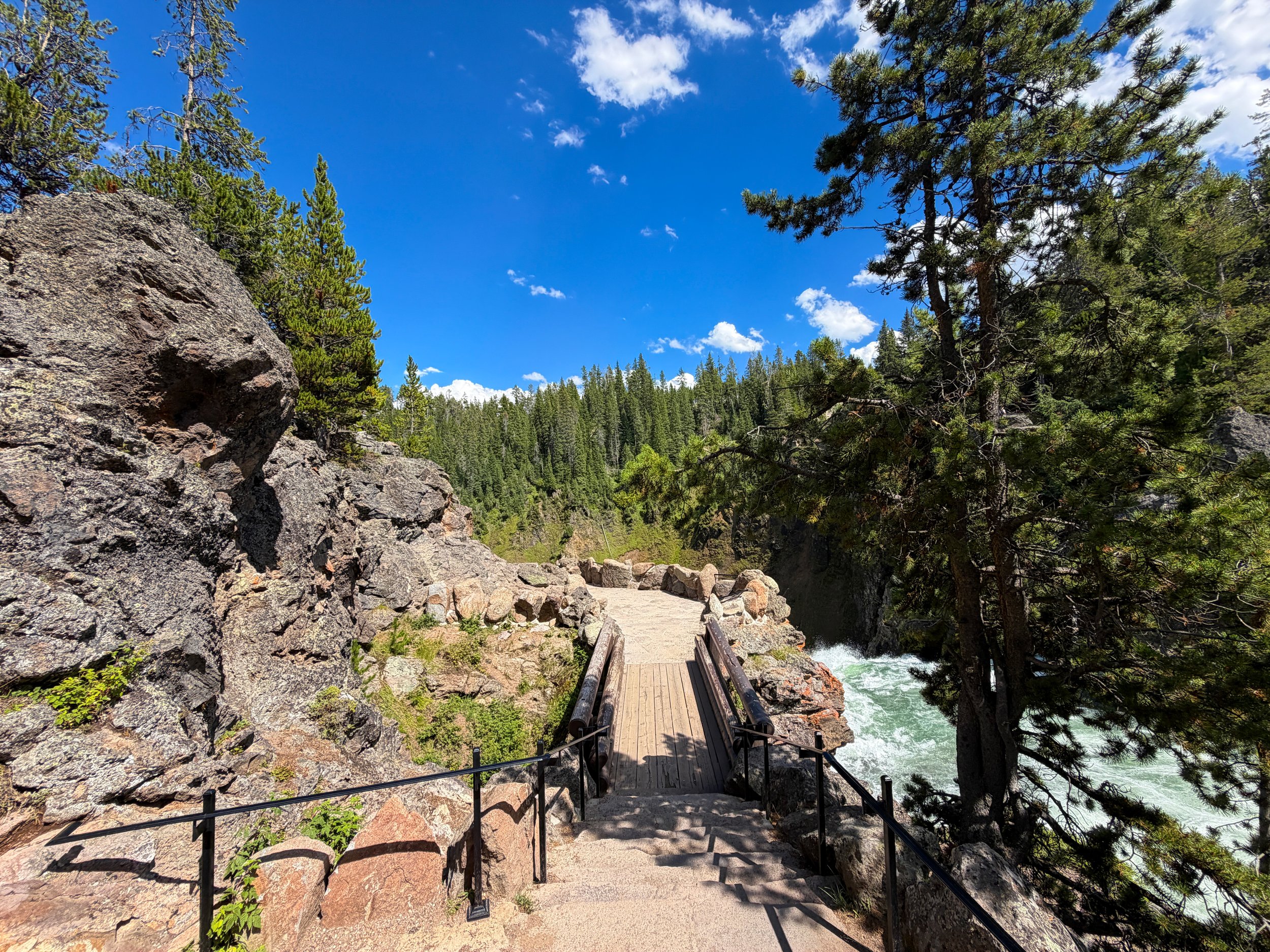 Brink of the Upper Falls Trail Yellowstone National Park Wyoming