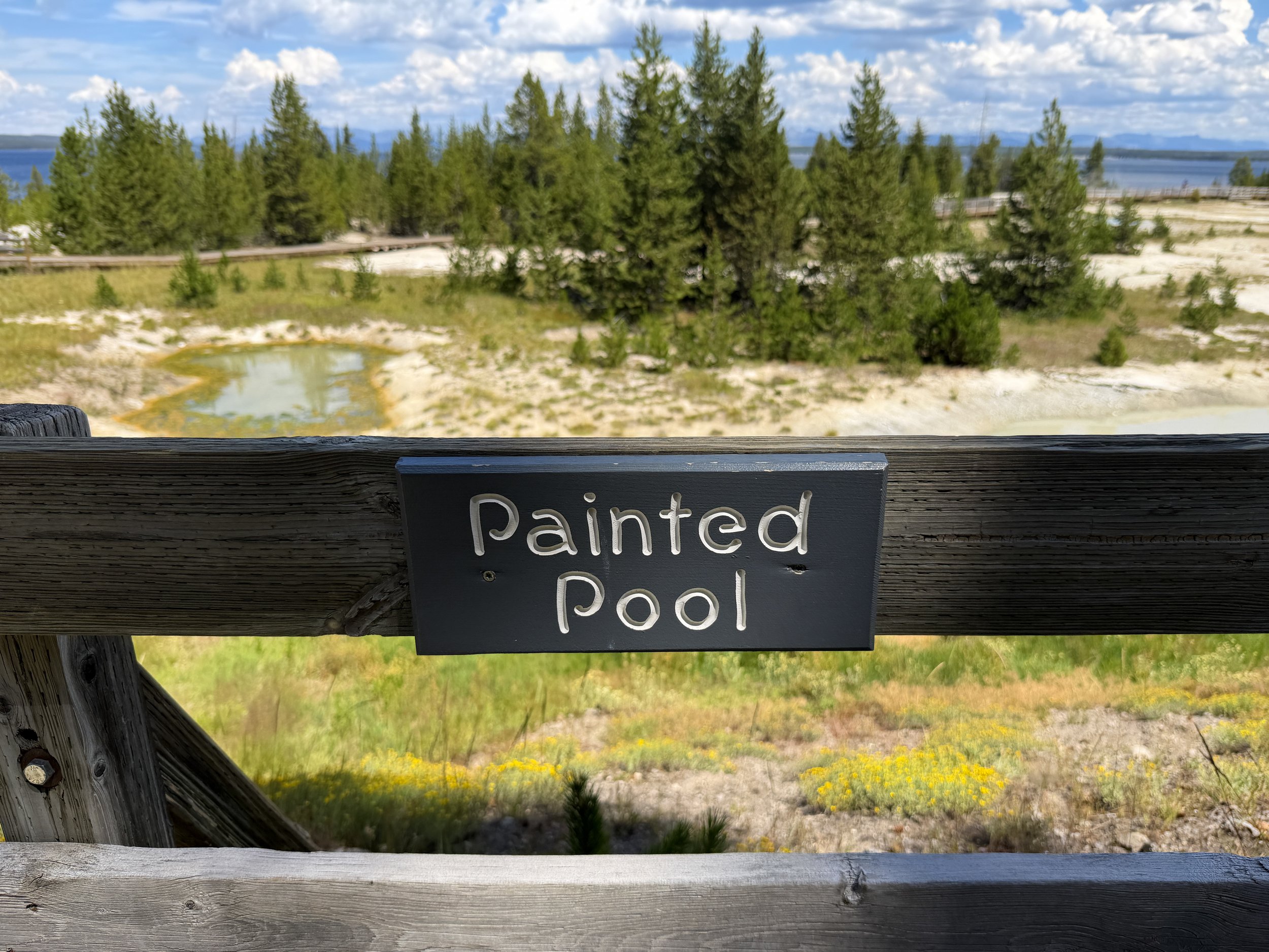Painted Pool West Thumb Geyser Basin Trail Yellowstone National Park Wyoming