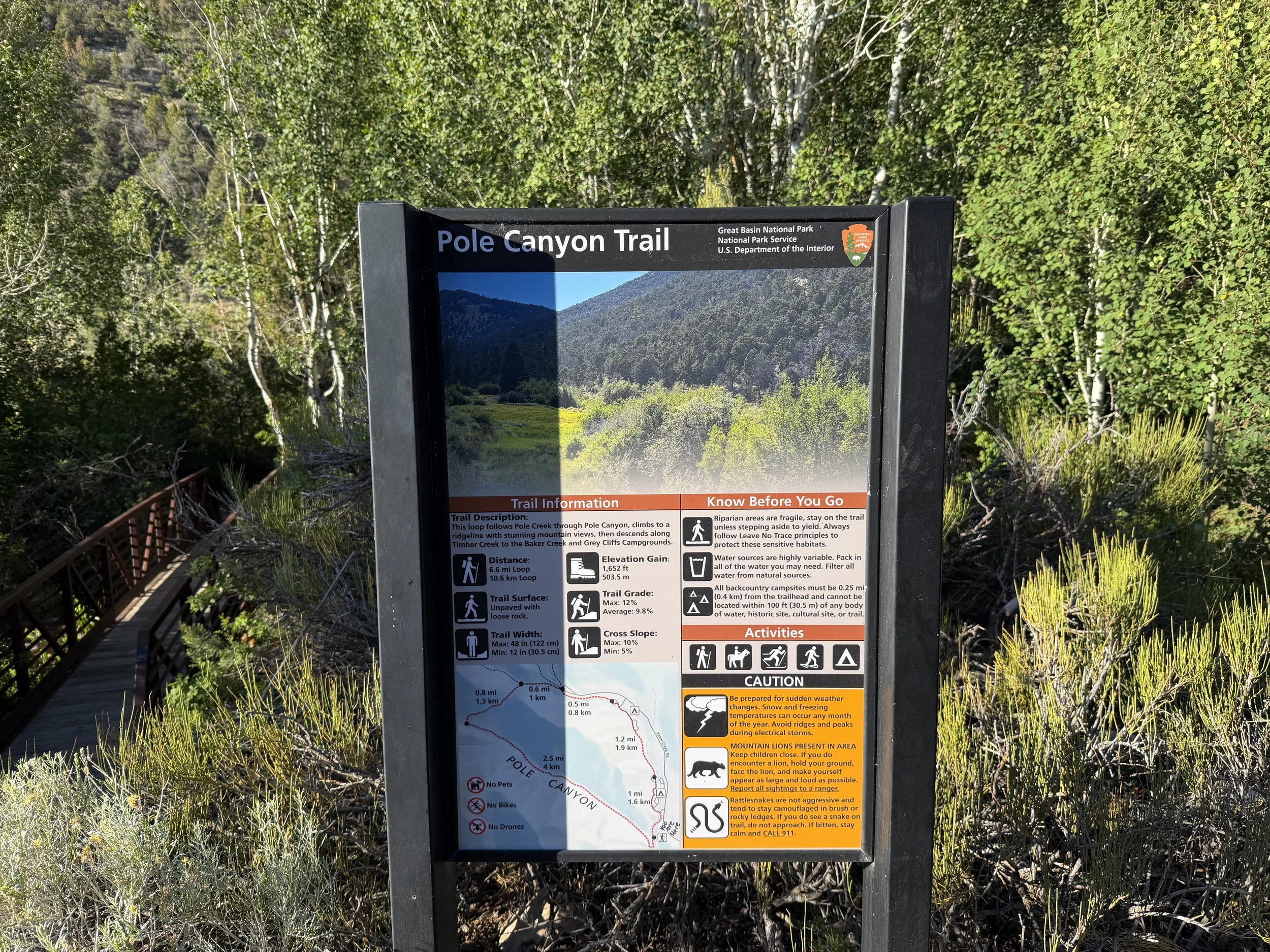 Pole Canyon Trailhead Great Basin National Park Nevada