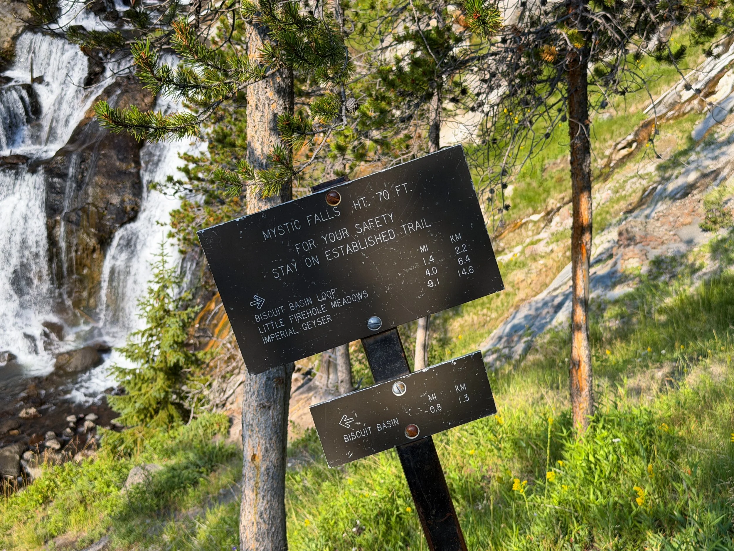 Mystic Falls Yellowstone National Park Wyoming