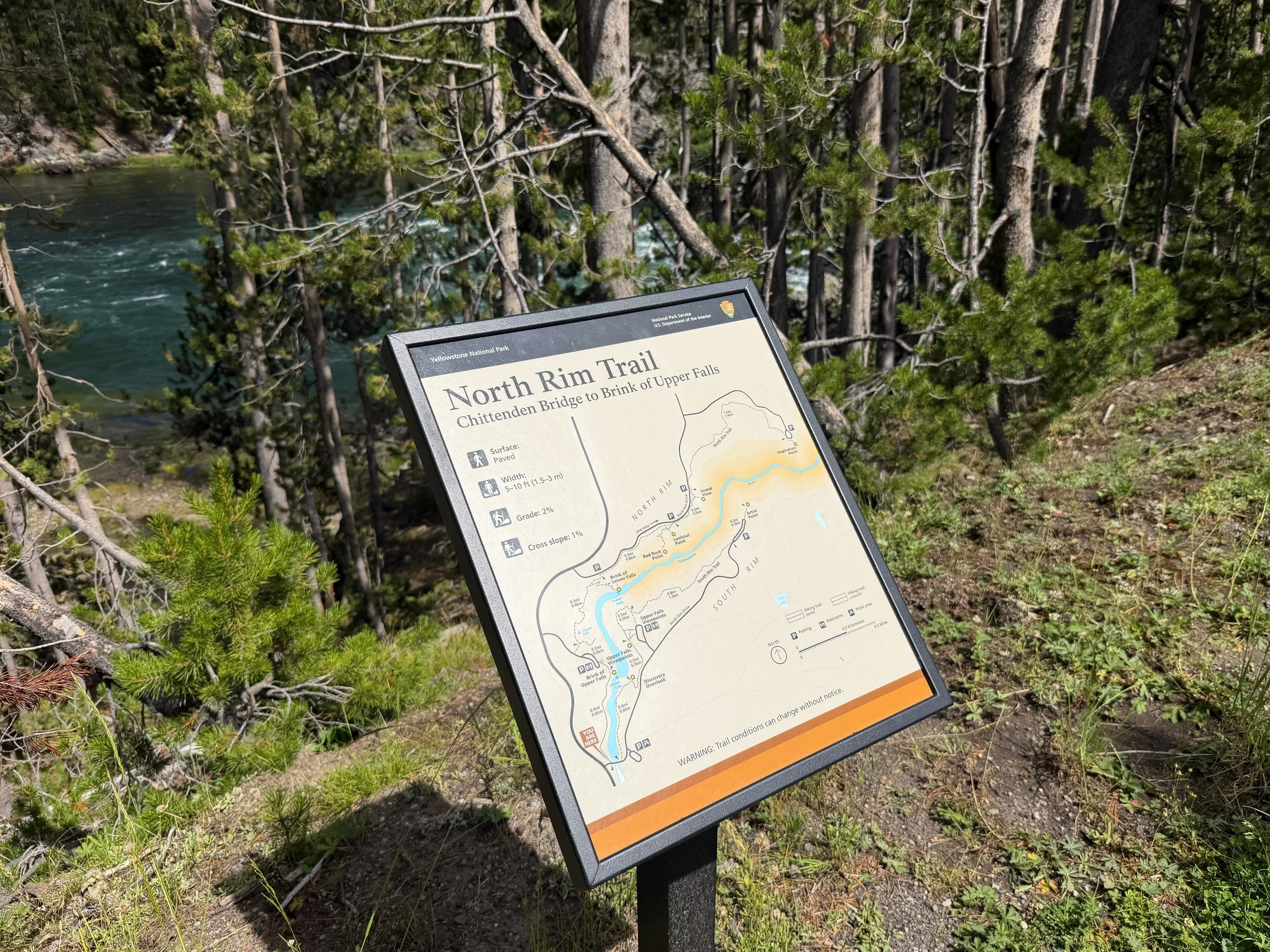 North Rim Trailhead Yellowstone National Park Wyoming