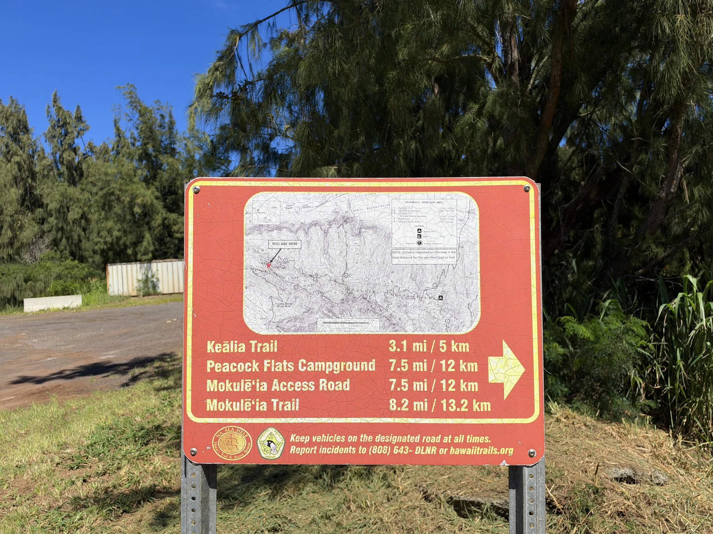 Kuaokala Trailhead Oahu Hawaii
