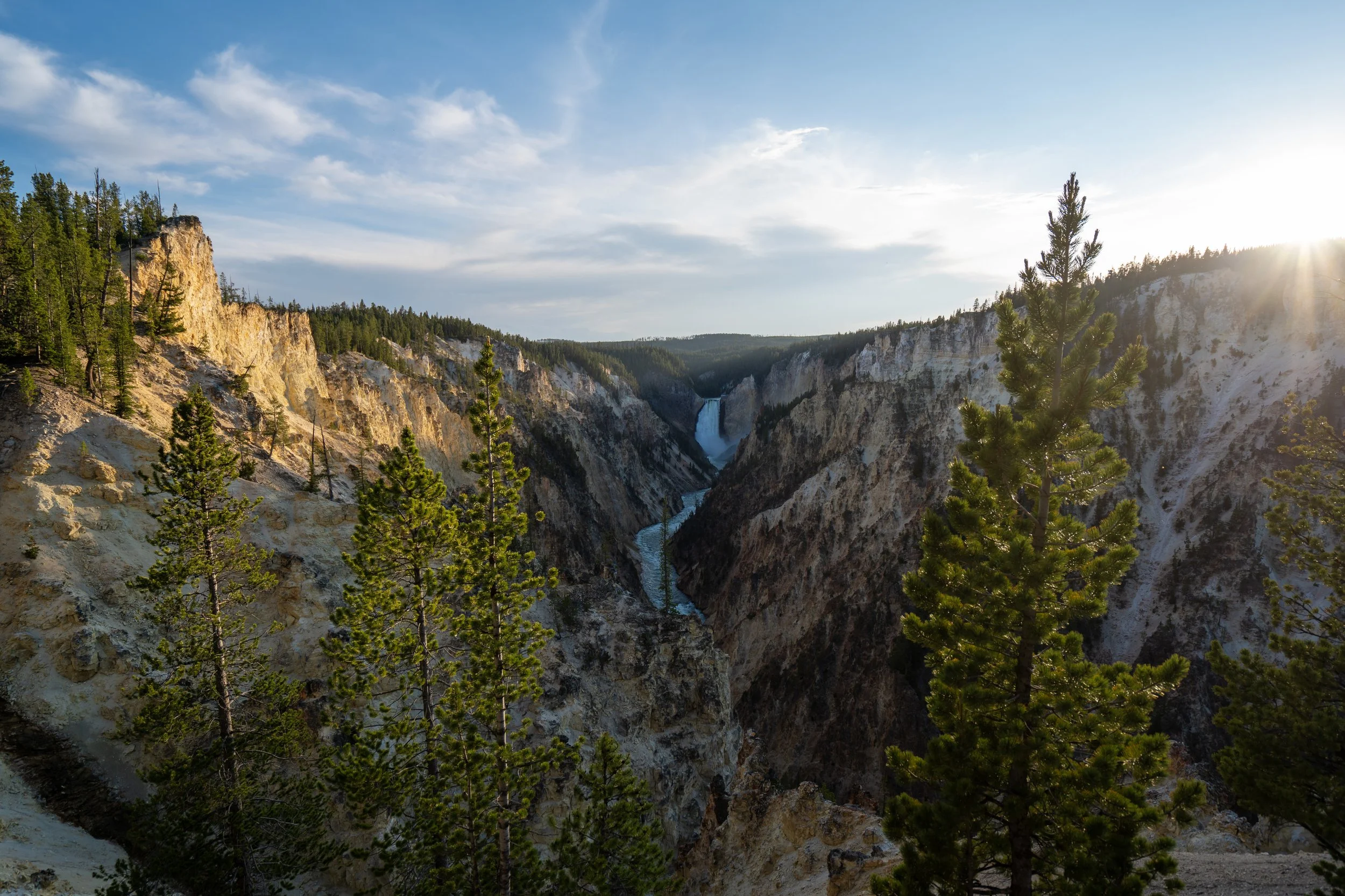 Artist Point Sunset Yellowstone National Park