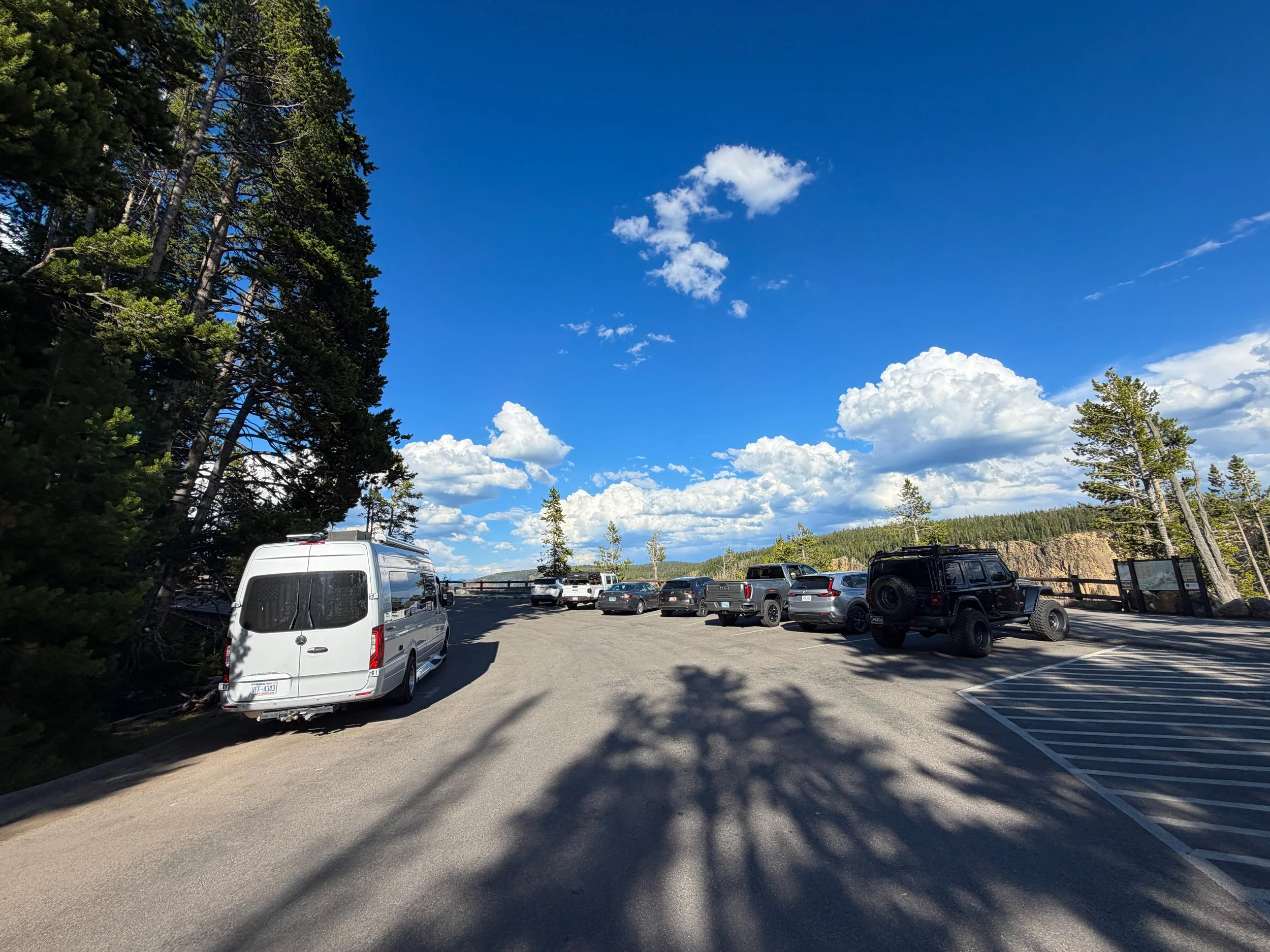 North Rim Trailhead Parking Inspiration Point Yellowstone National Park Wyoming