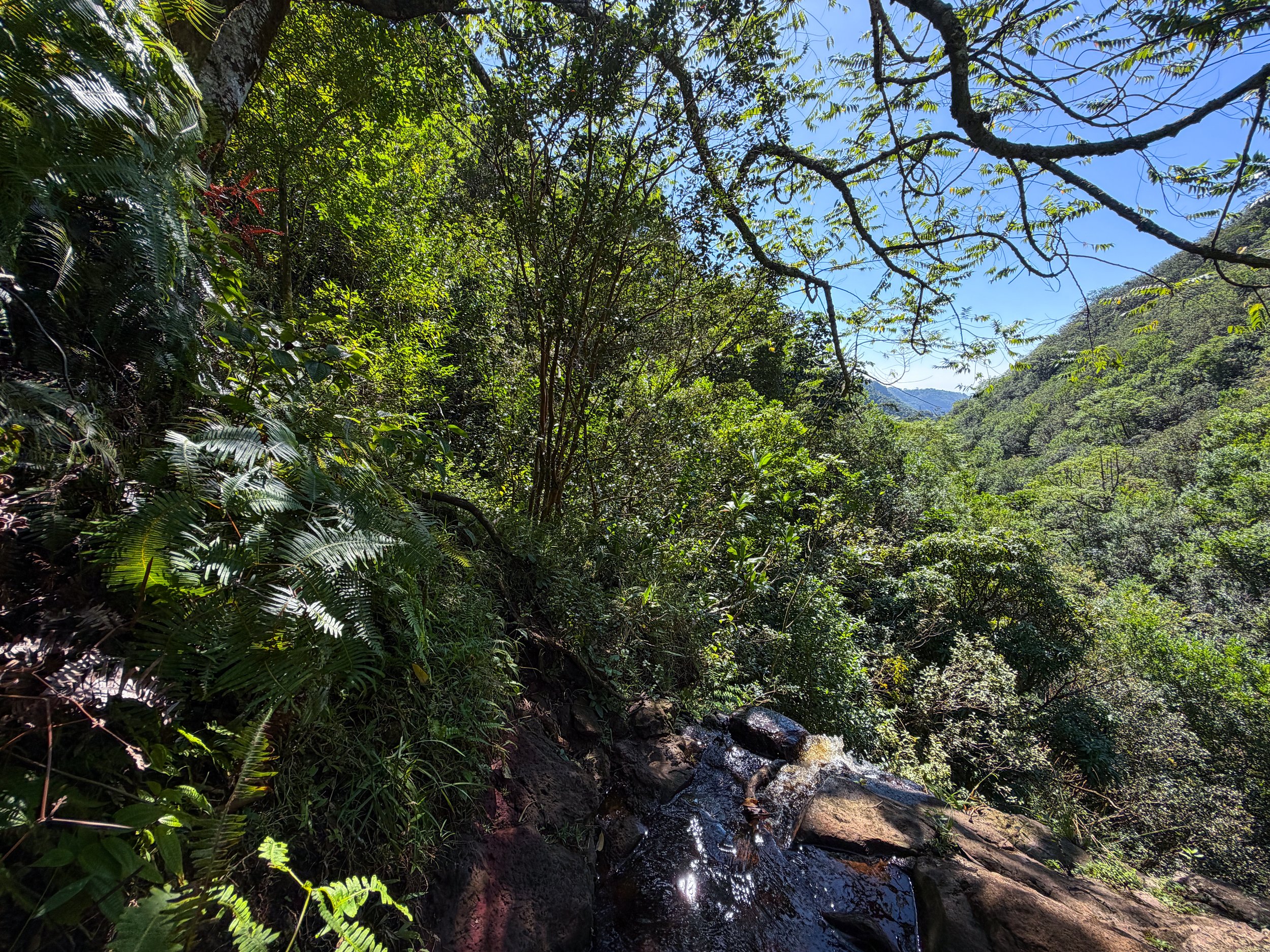 Top of Second Waterfall Kaau Crater Trail Oahu Hawaii