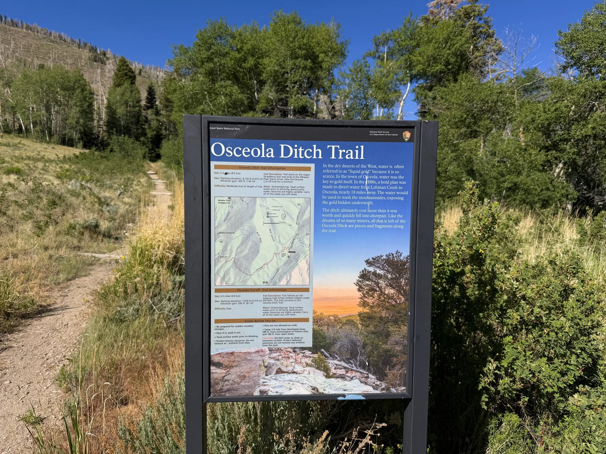Sage Steppe Loop Trailhead Great Basin National Park Nevada