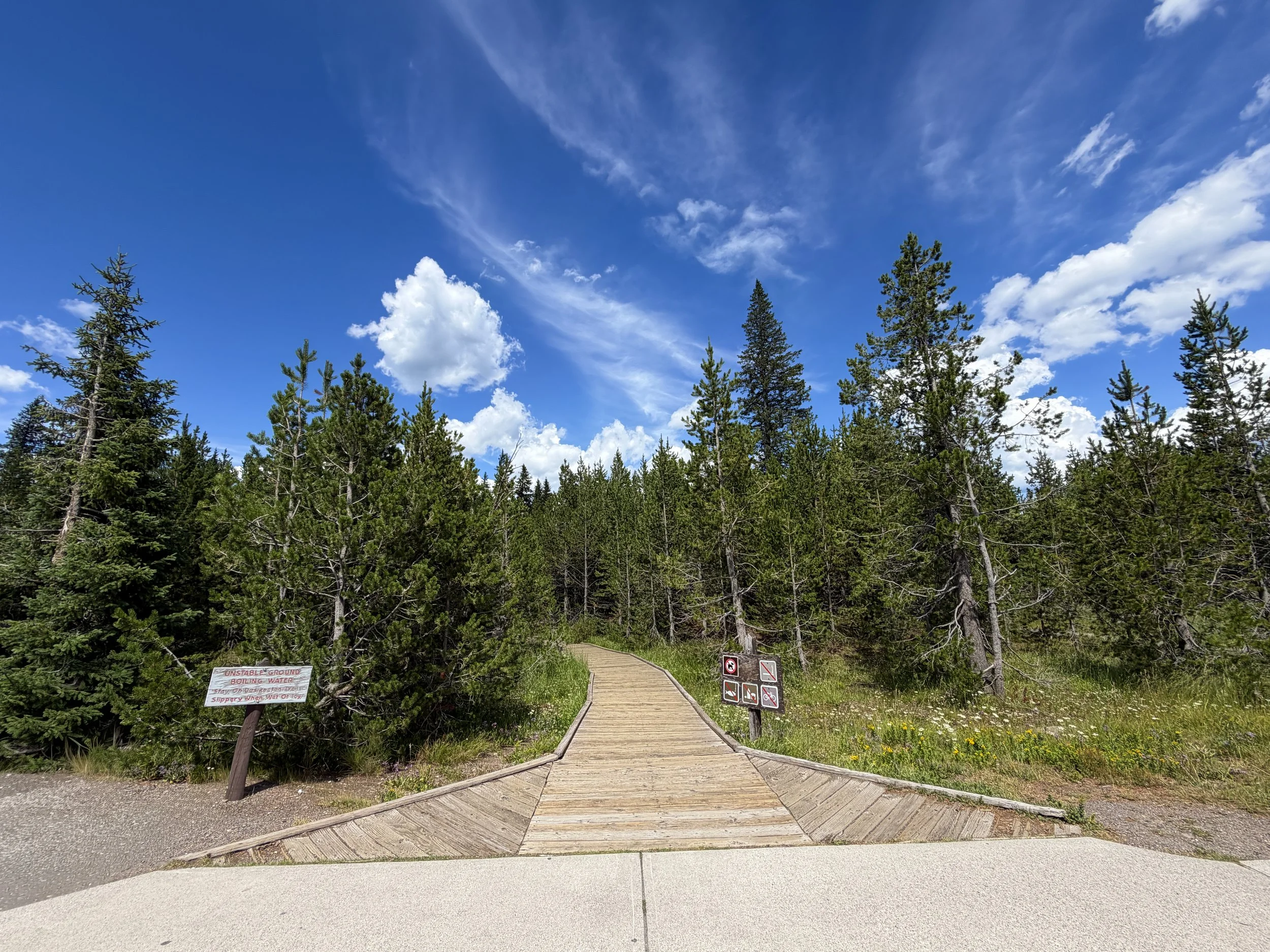 West Thumb Geyser Basin Trailhead Yellowstone National Park Wyoming