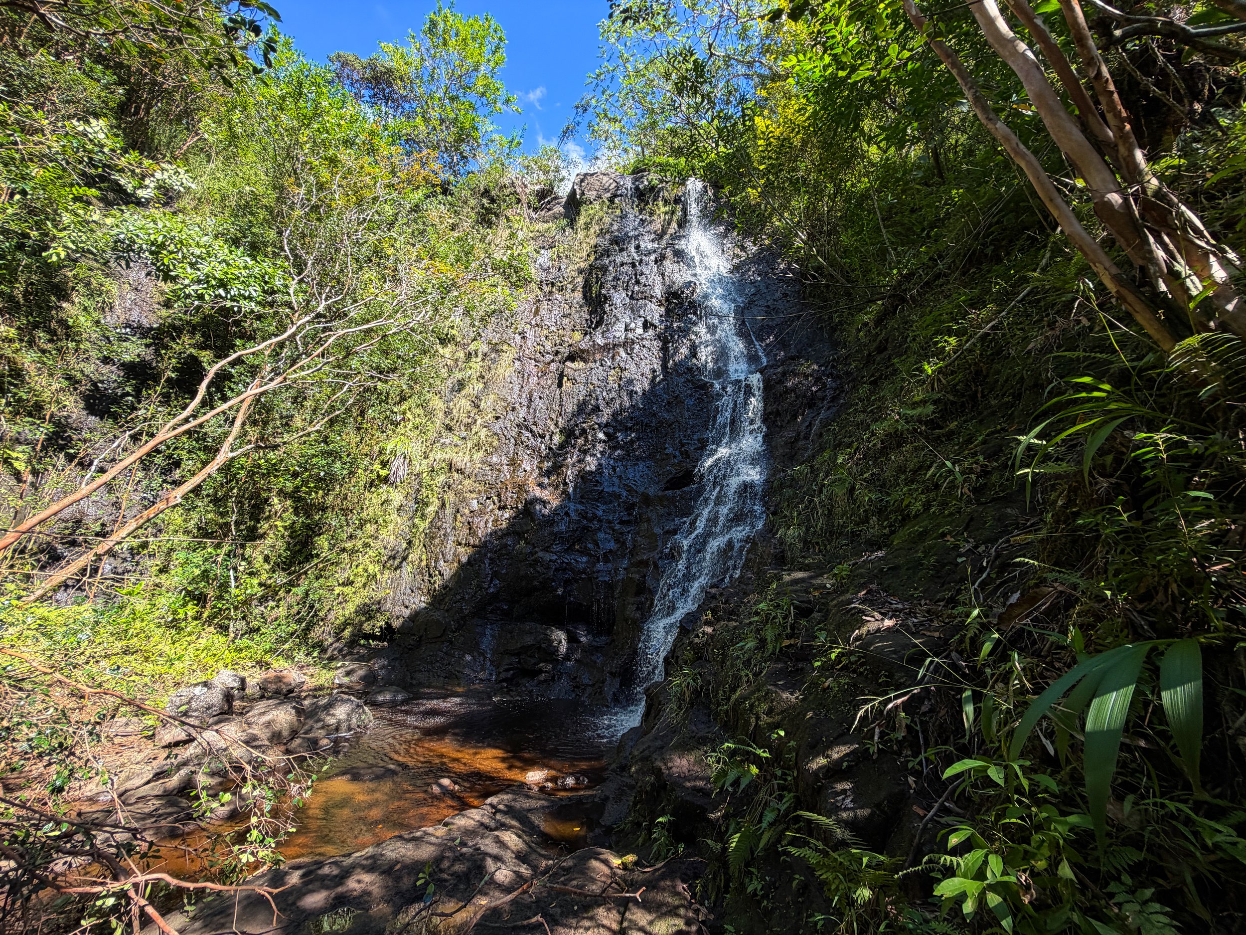 Second Waterfall Kaau Crater Trail Oahu Hawaii