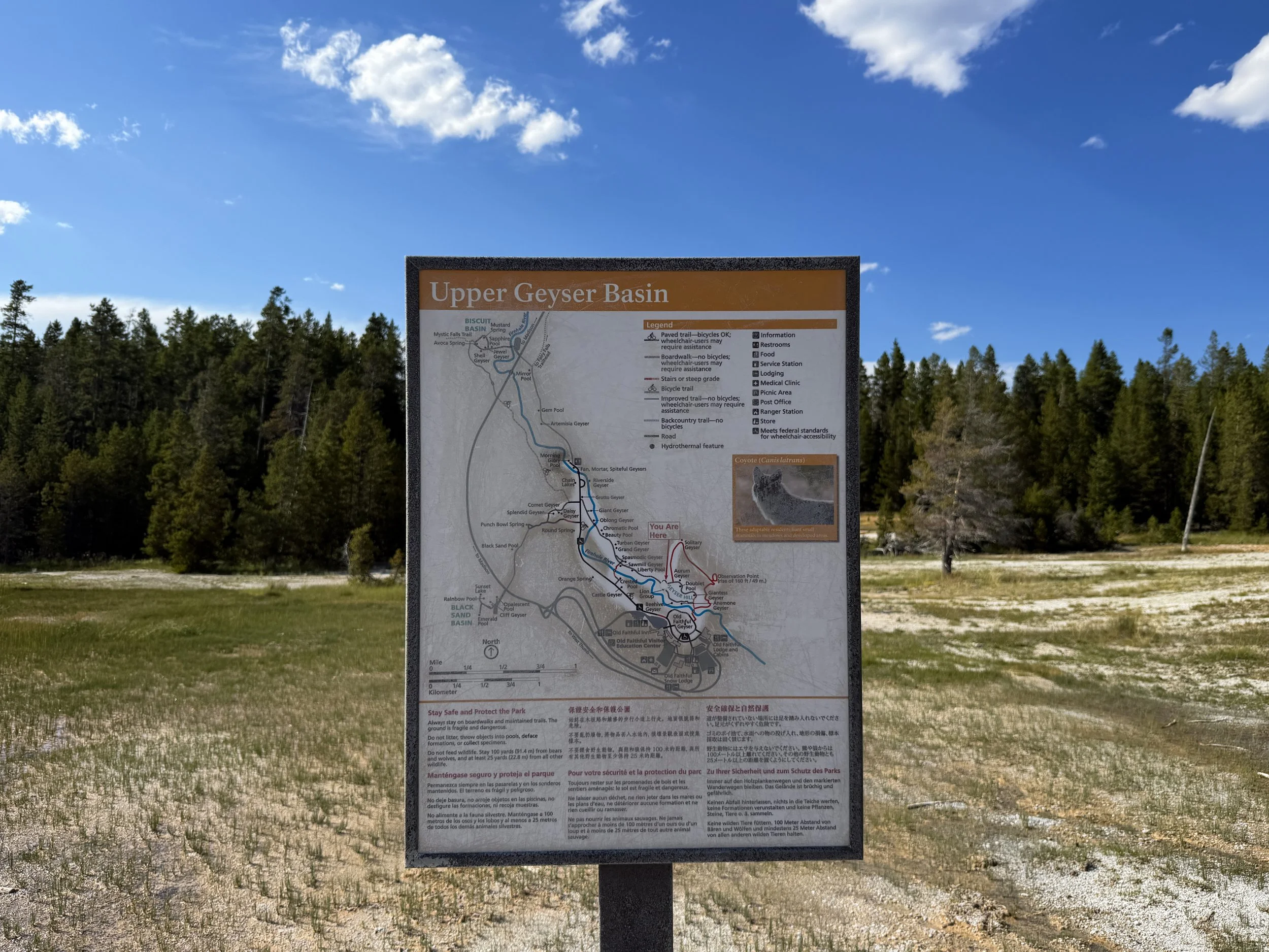 Upper Geyser Hill Trail Yellowstone National Park Wyoming